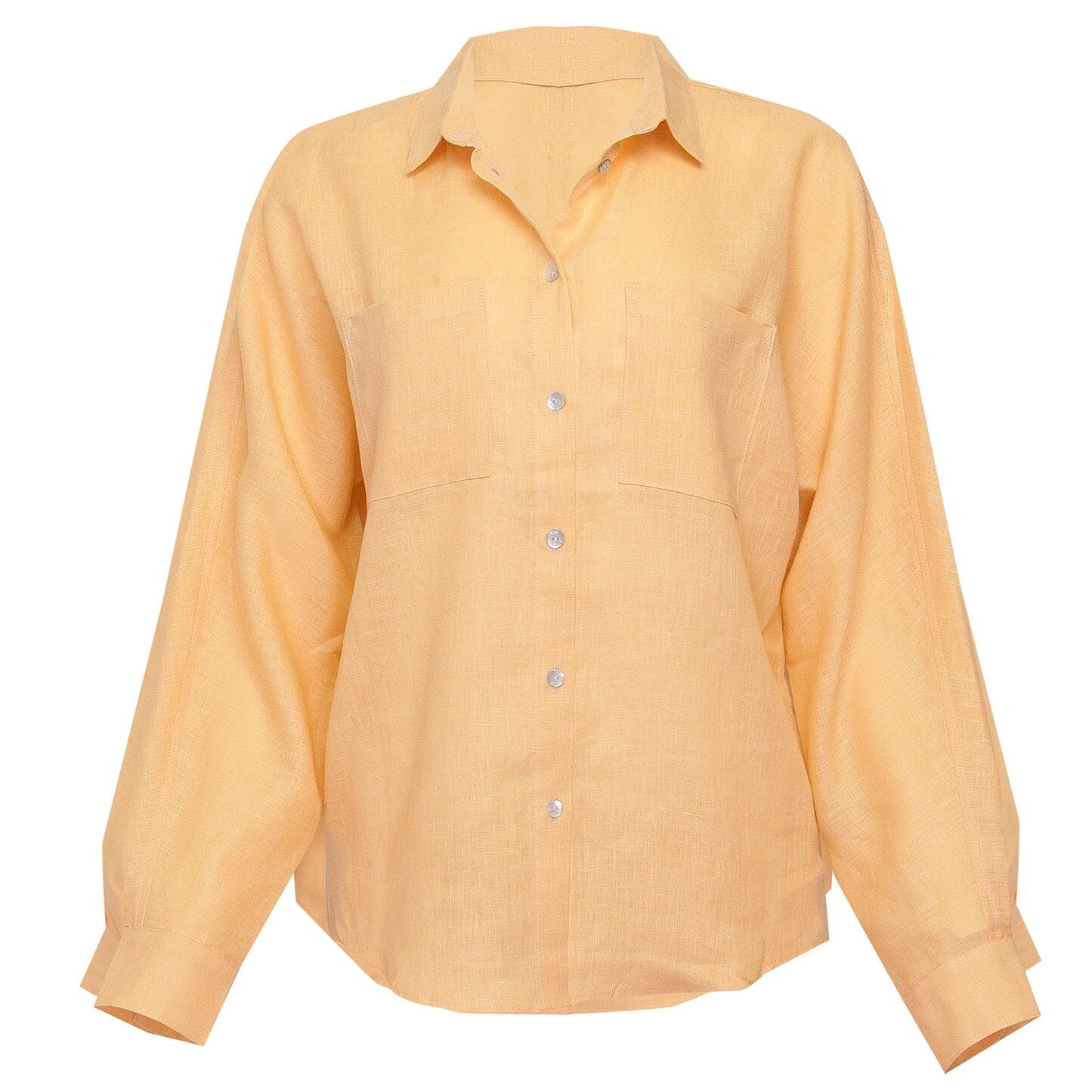 Load image into Gallery viewer, Sand Yellow Linen Shirt

