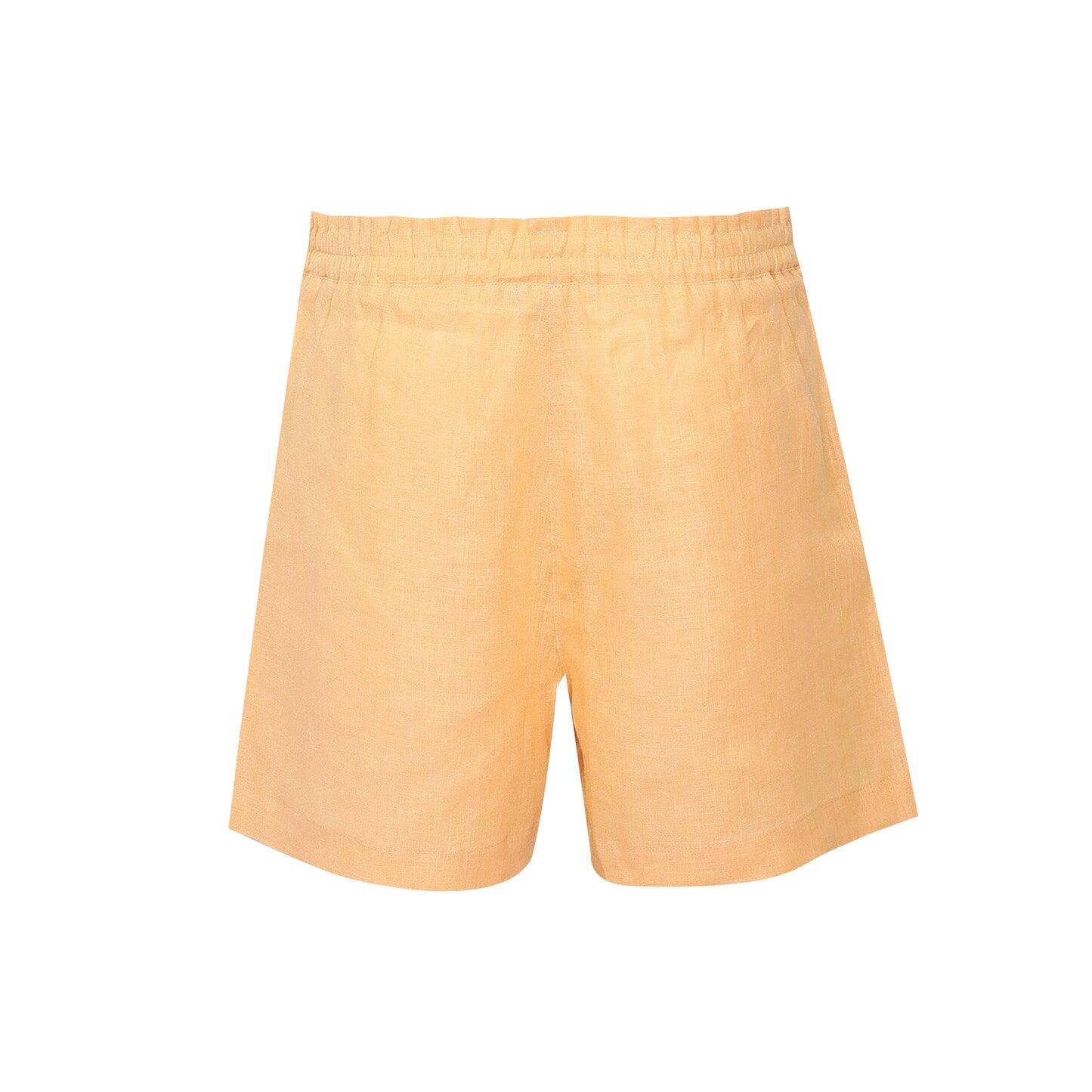 Sand Yellow Linen Shorts