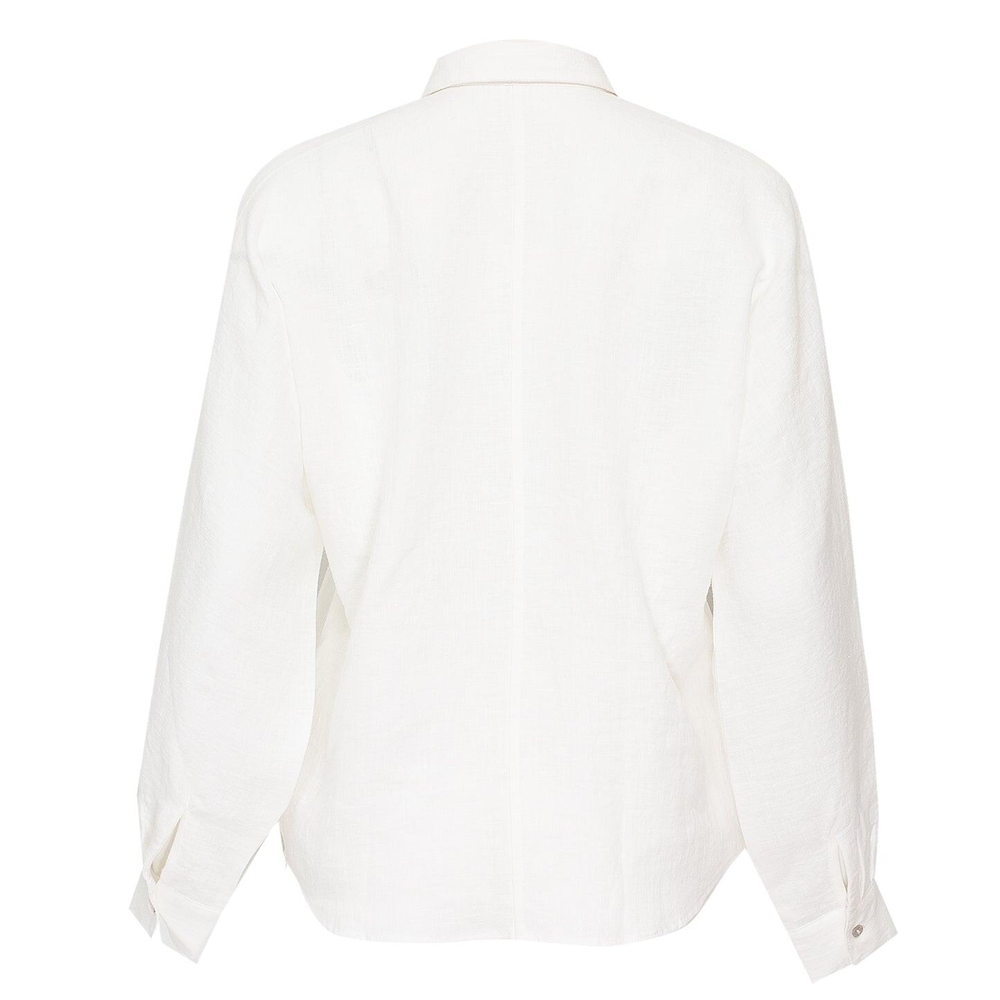 Ladies White Linen Shirt