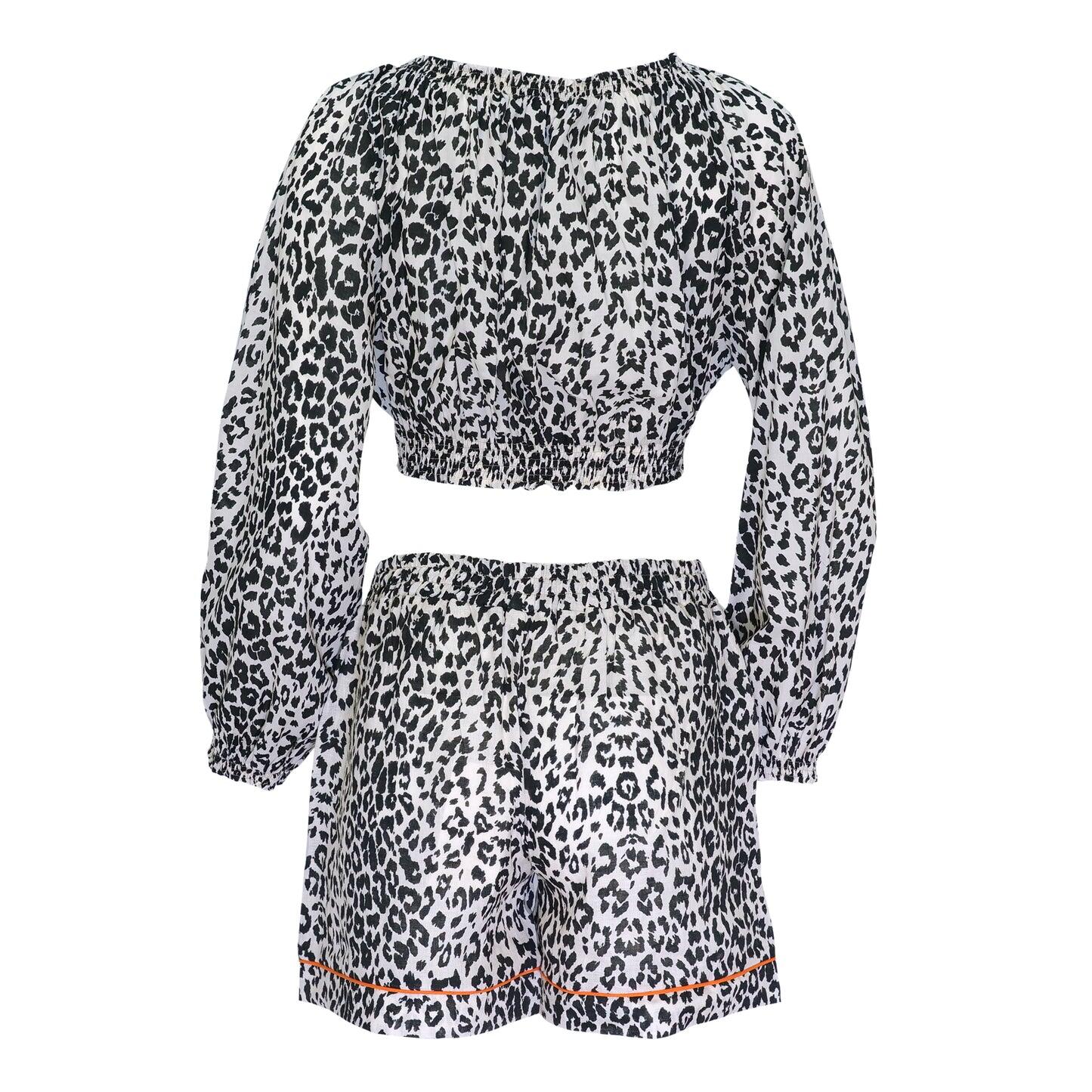Tullia Off Shoulder and Tali Short Leopard - Set