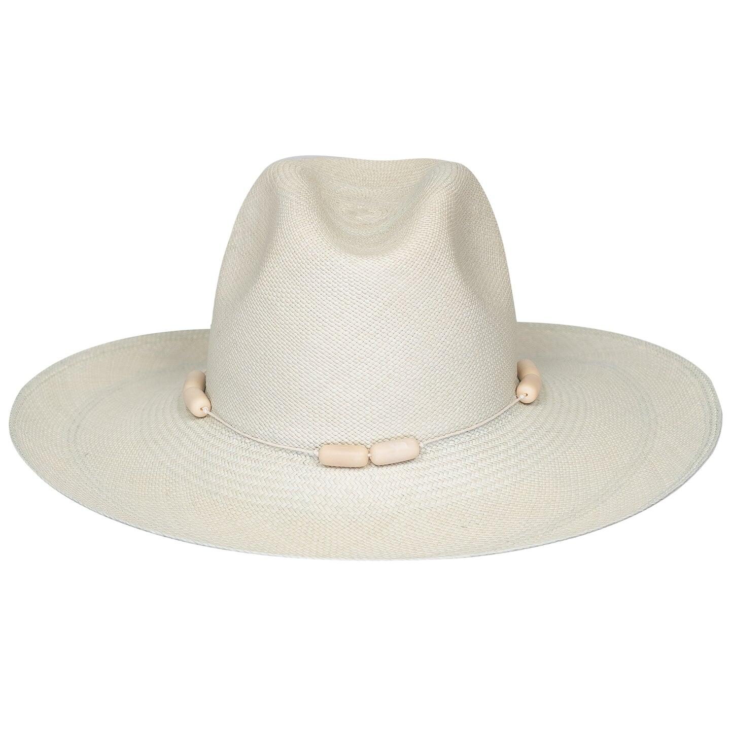 Belem Classico Wide Brim Hat Ice With Oval Tagua Beads