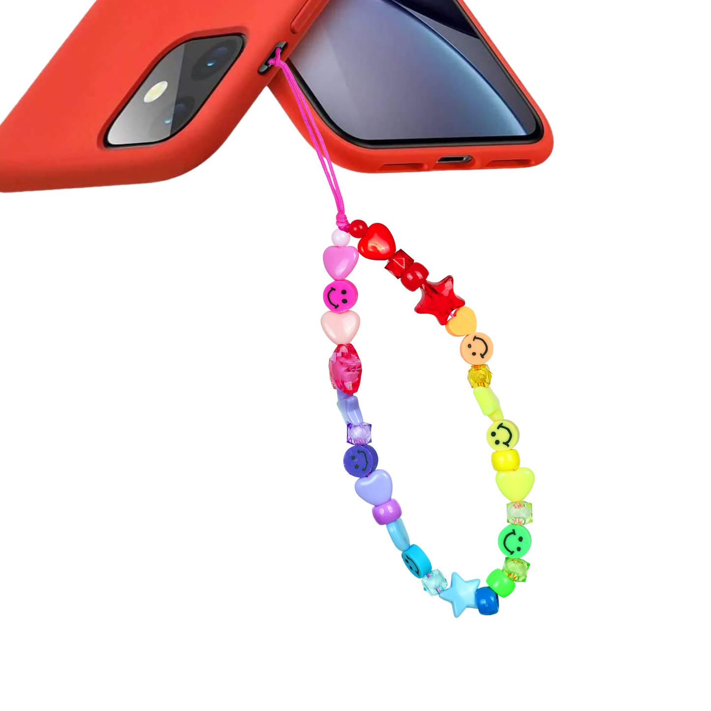 Smiley Star Rainbow Mobile Phone Charm Strap