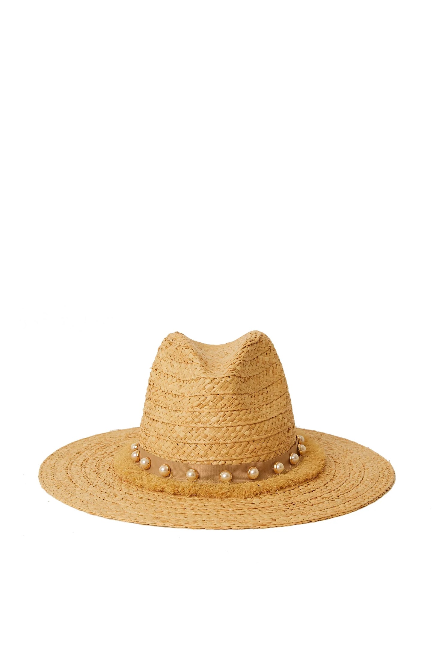 Load image into Gallery viewer, Bree Pearl Hat Natural/White
