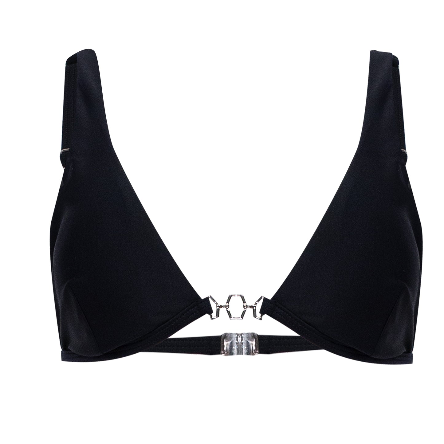Ava Bikini Top With Trim Black