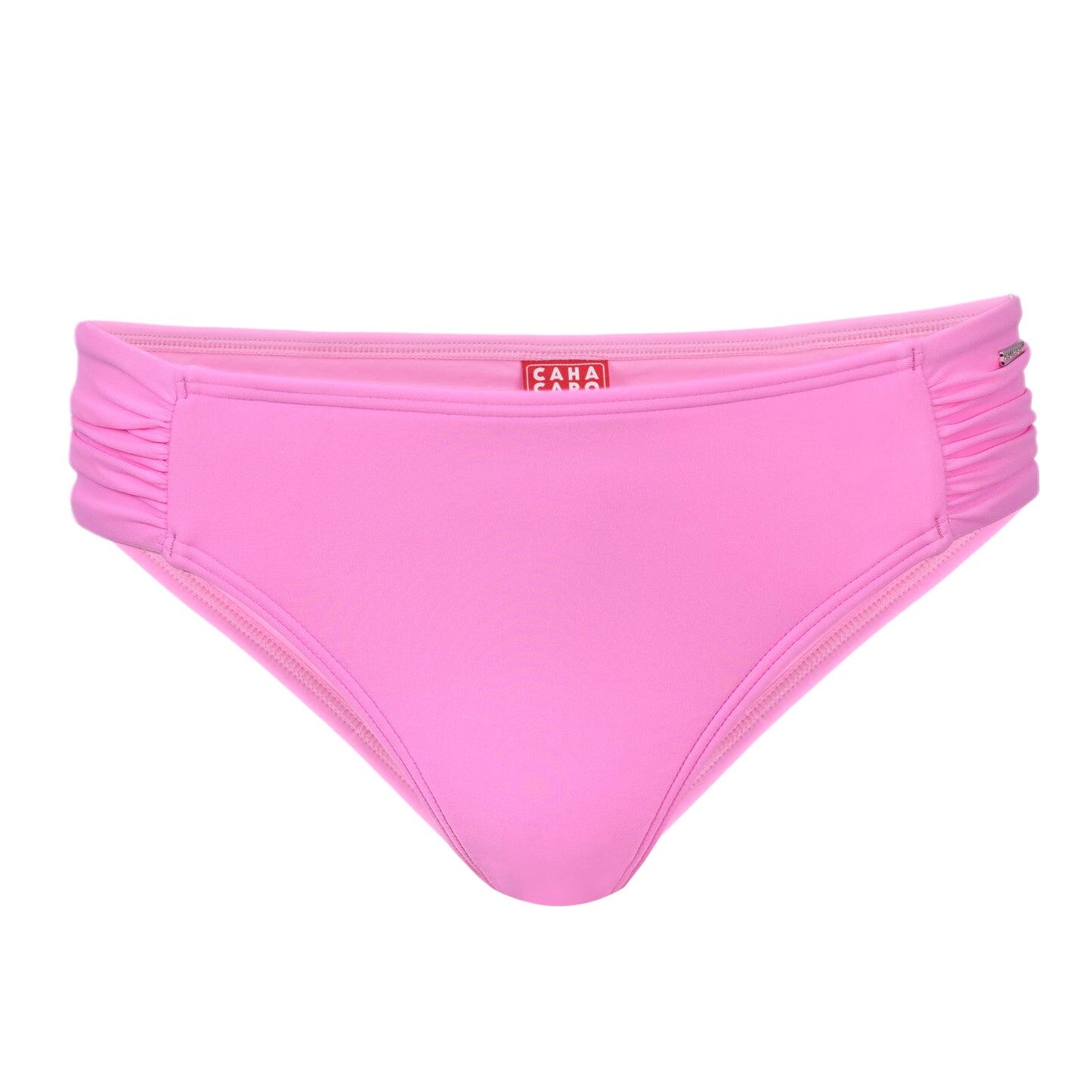 Janice Rouched Bikini Bottom Hollywood Pink - Bikini Bottom