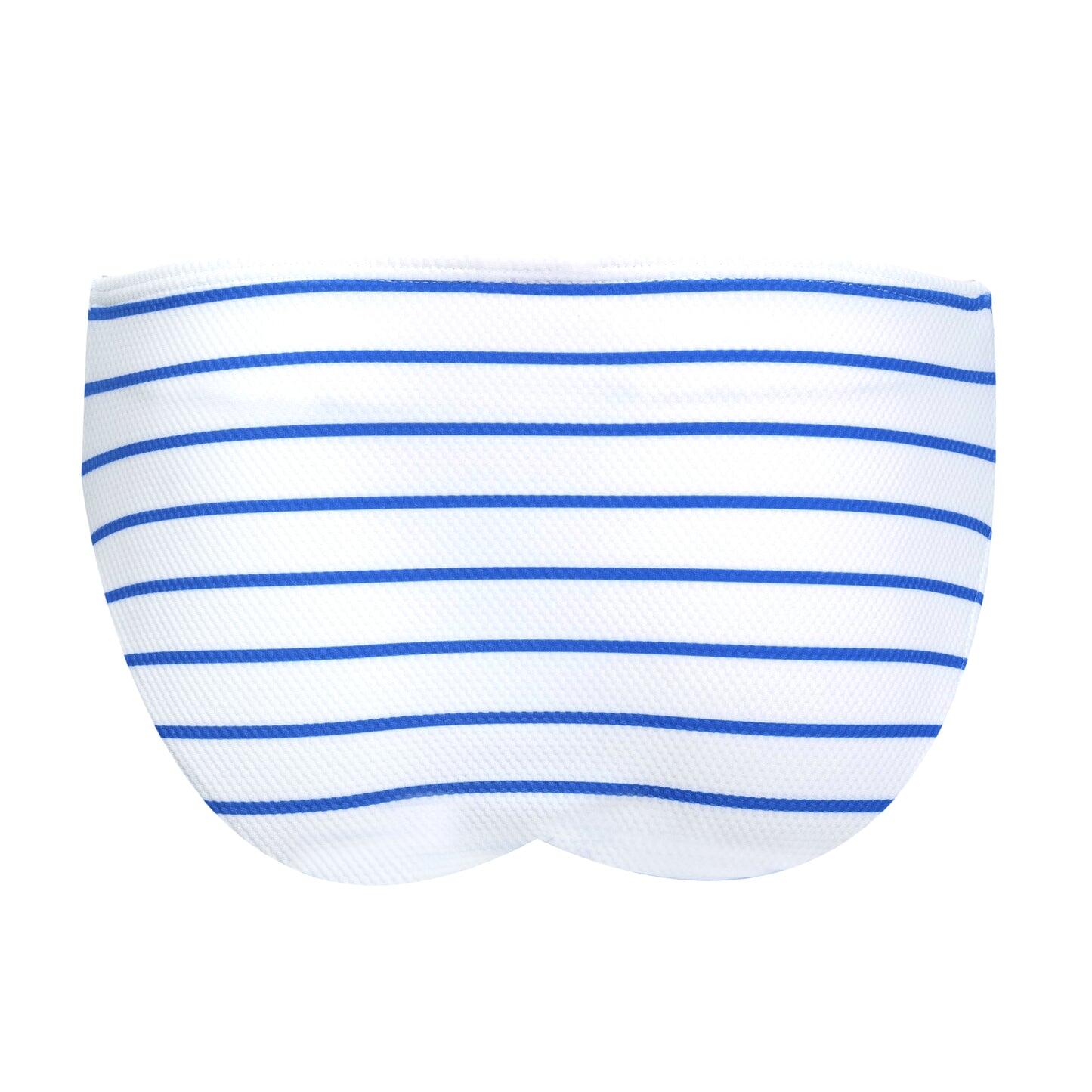 Janice Rouched Bikini Bottom Nautical Stripe - Bikini Bottom