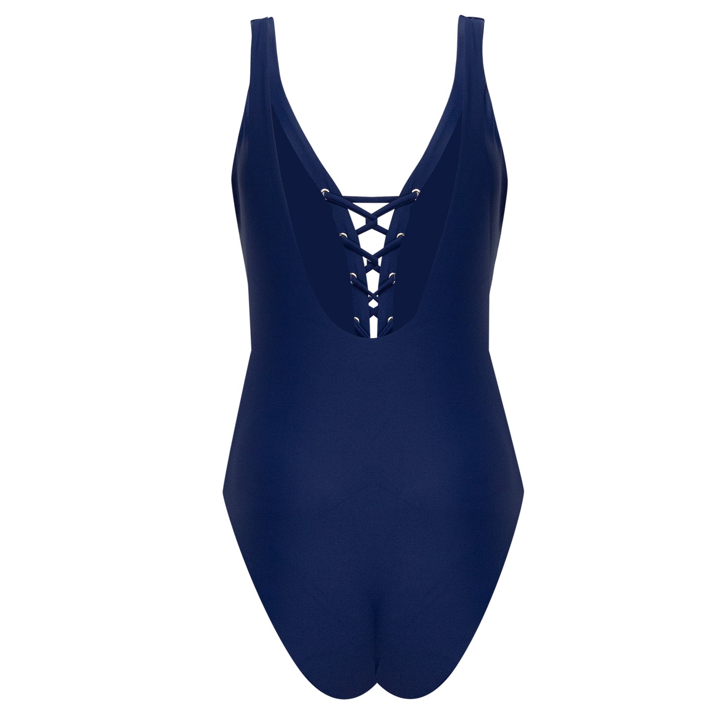 Monica Lace Up One Piece Blueberry Navy - One Piece