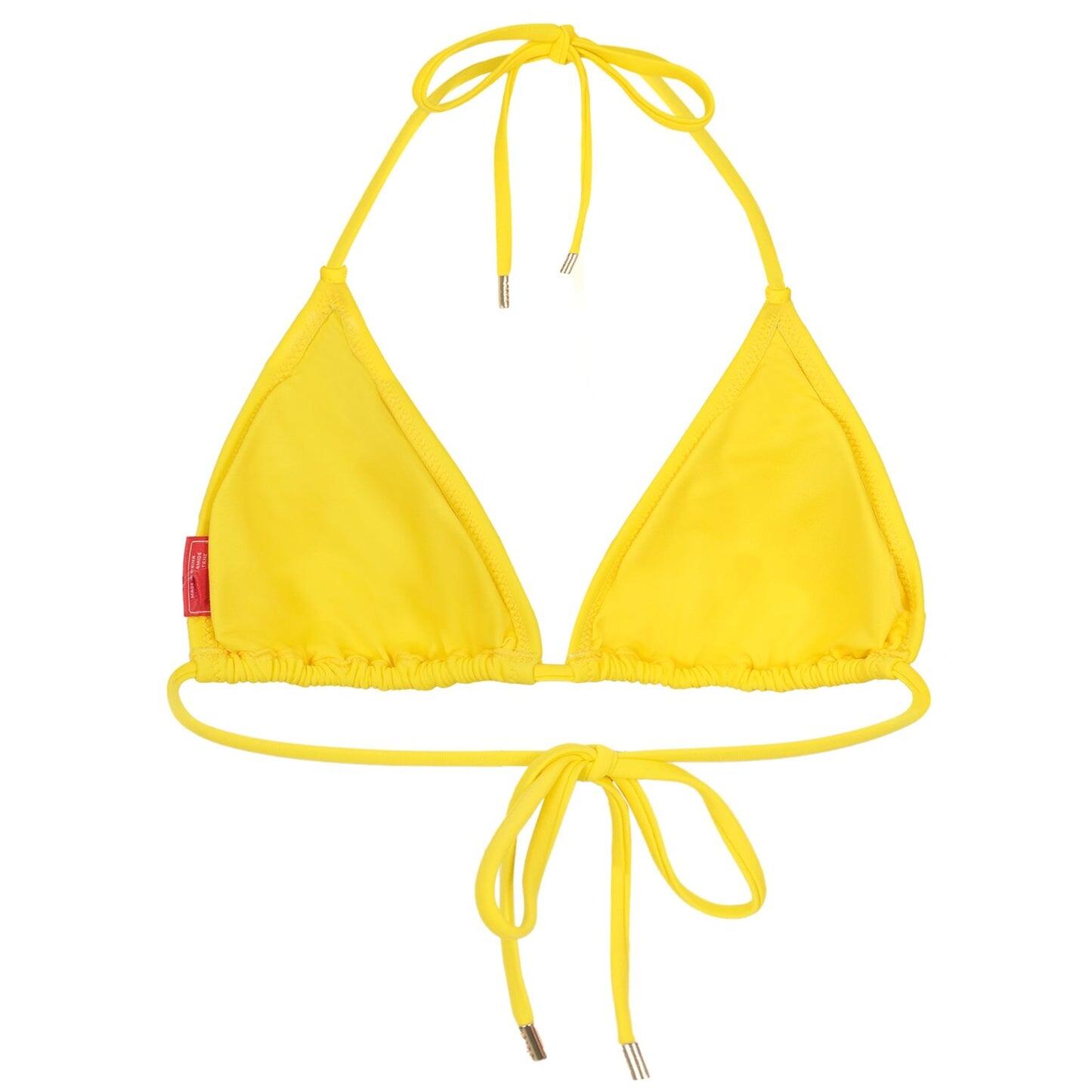 Ainsley Triangle Halter Top Amarillis Yellow