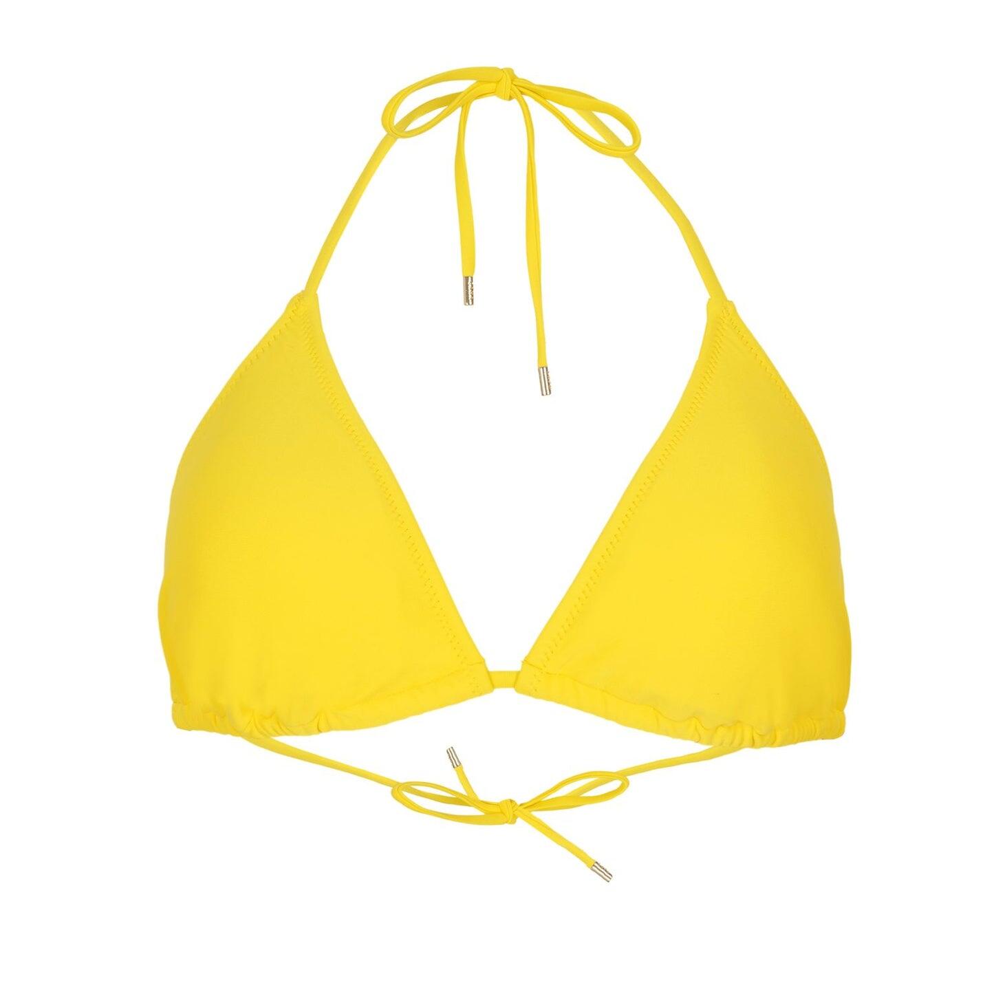 Ainsley Triangle Halter Top Amarillis Yellow