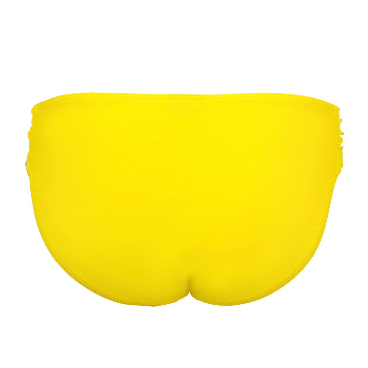 Janice Rouched Bikini Bottom Yellow