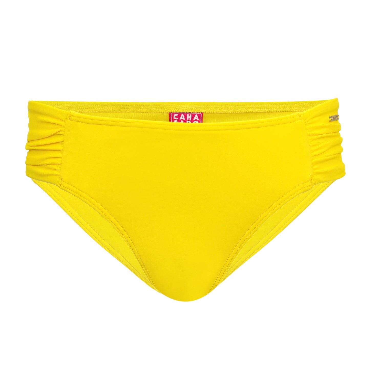 Janice Rouched Bikini Bottom Yellow