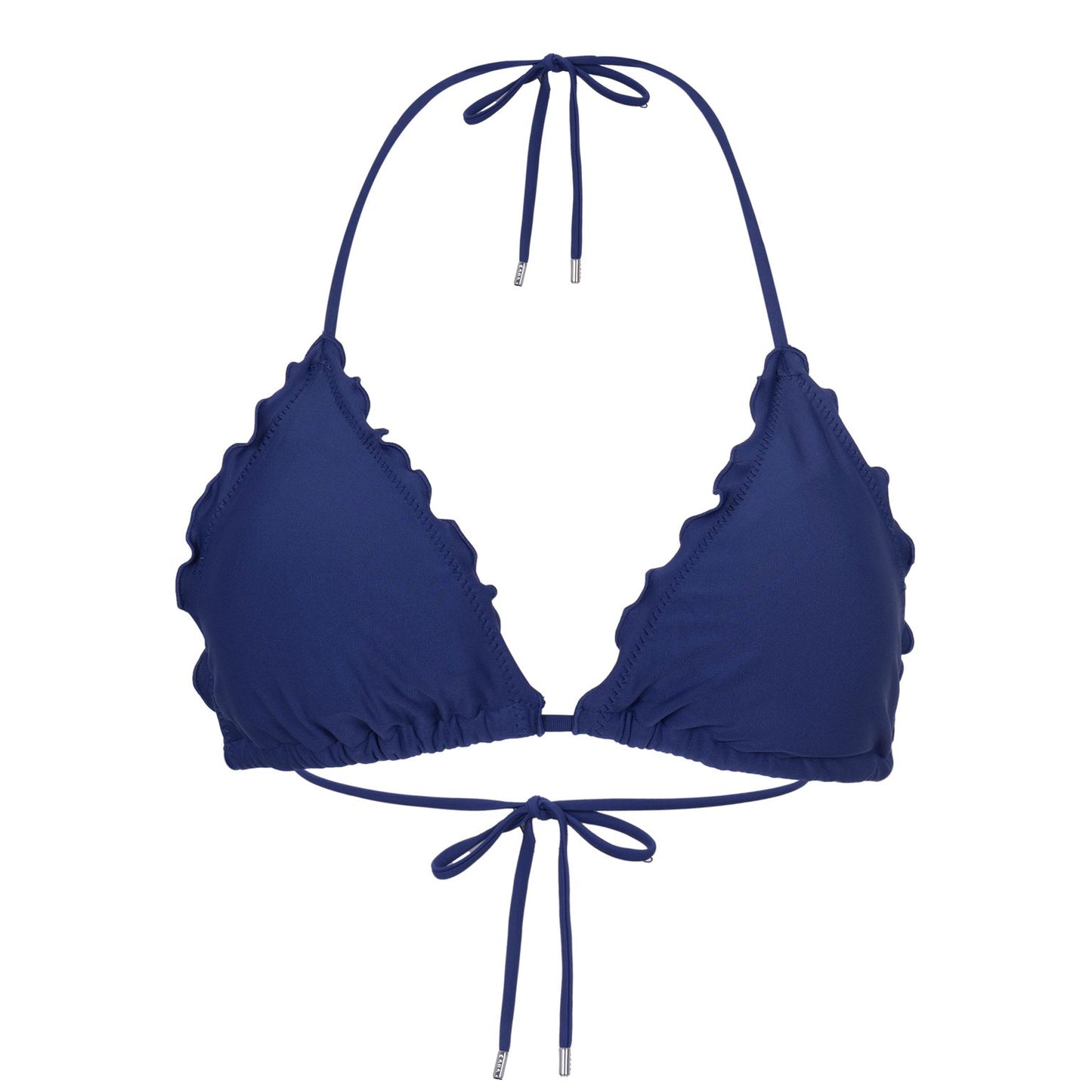 Michelle Frill Triangle Top Navy - Bikini Top