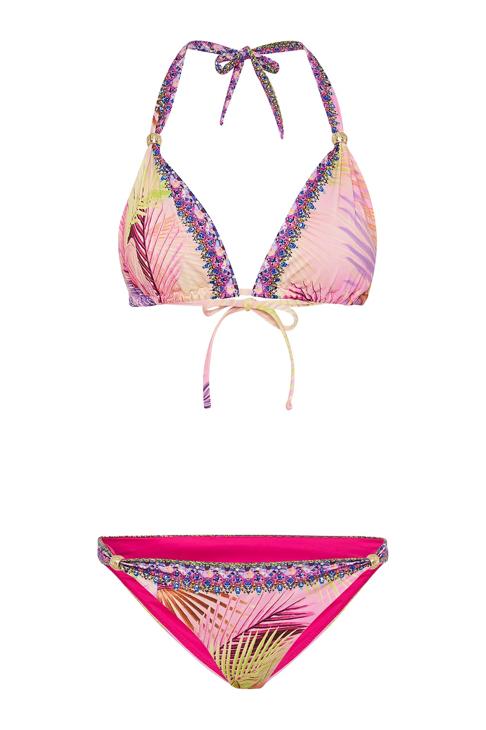 Camilla Pink Bikini Set with Floral Print