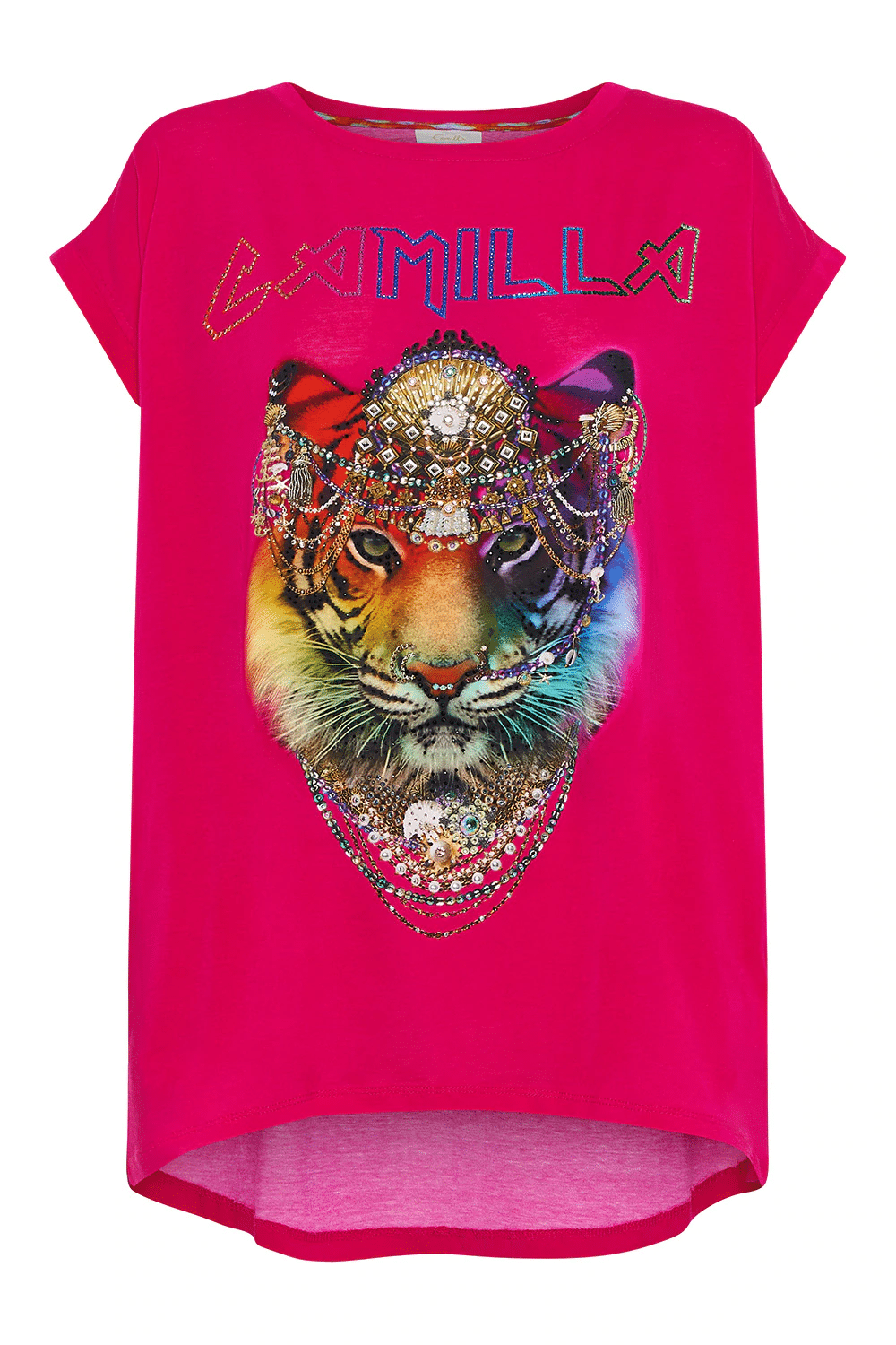 Bright Pink Ladies T Shirt with Relaxed Fit