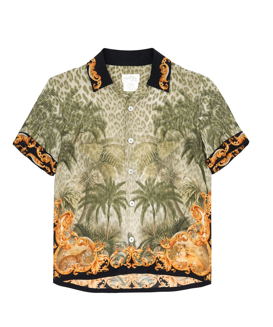 Load image into Gallery viewer, Boys Summer Shirt in Khaki Print
