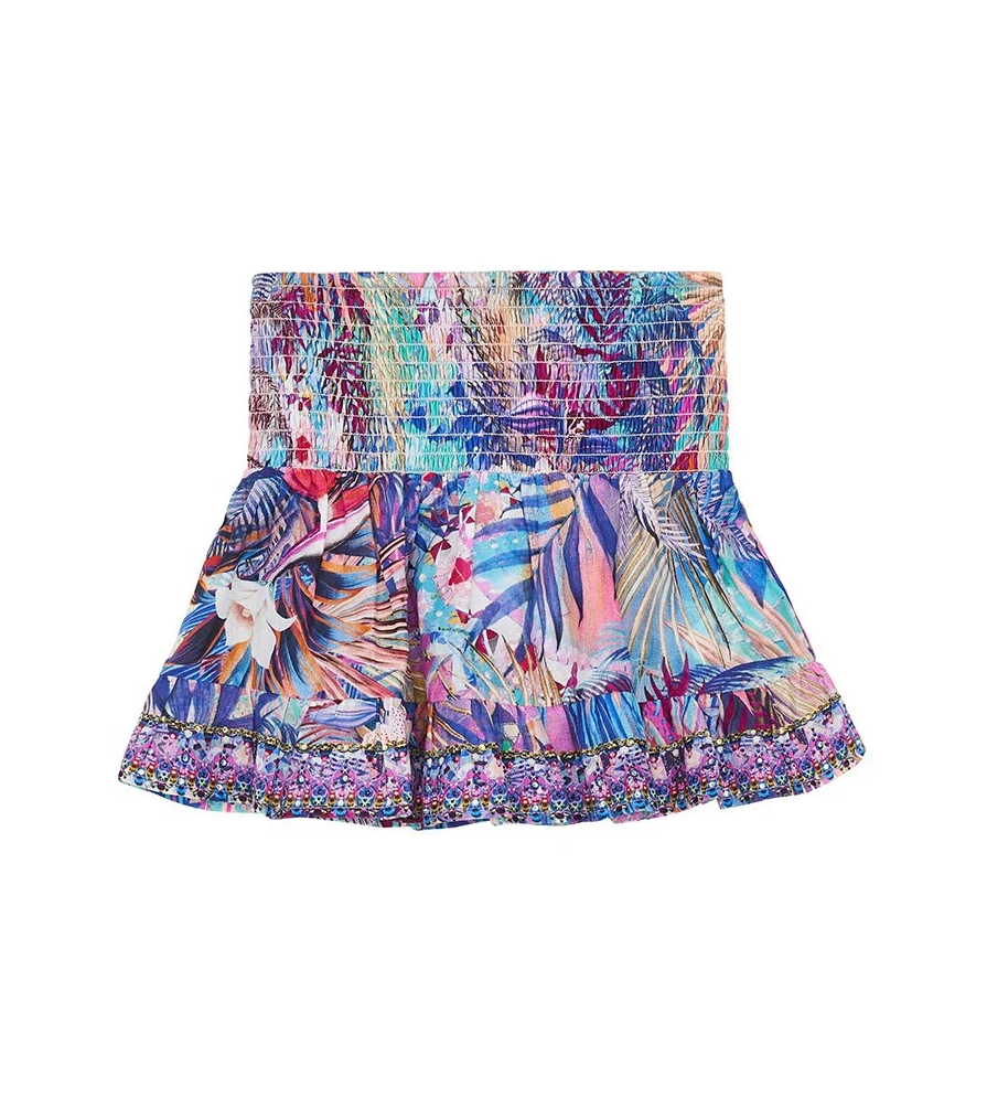 Embellished Mini Skirt in Cotton