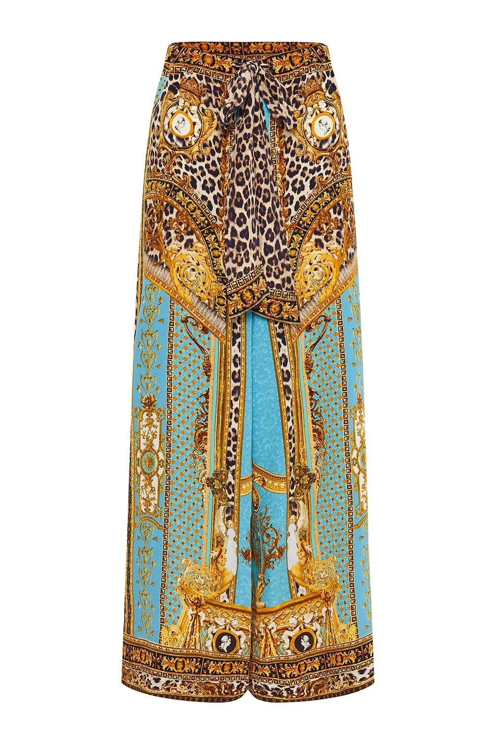 Side Pocket Trousers in Blue/Gold