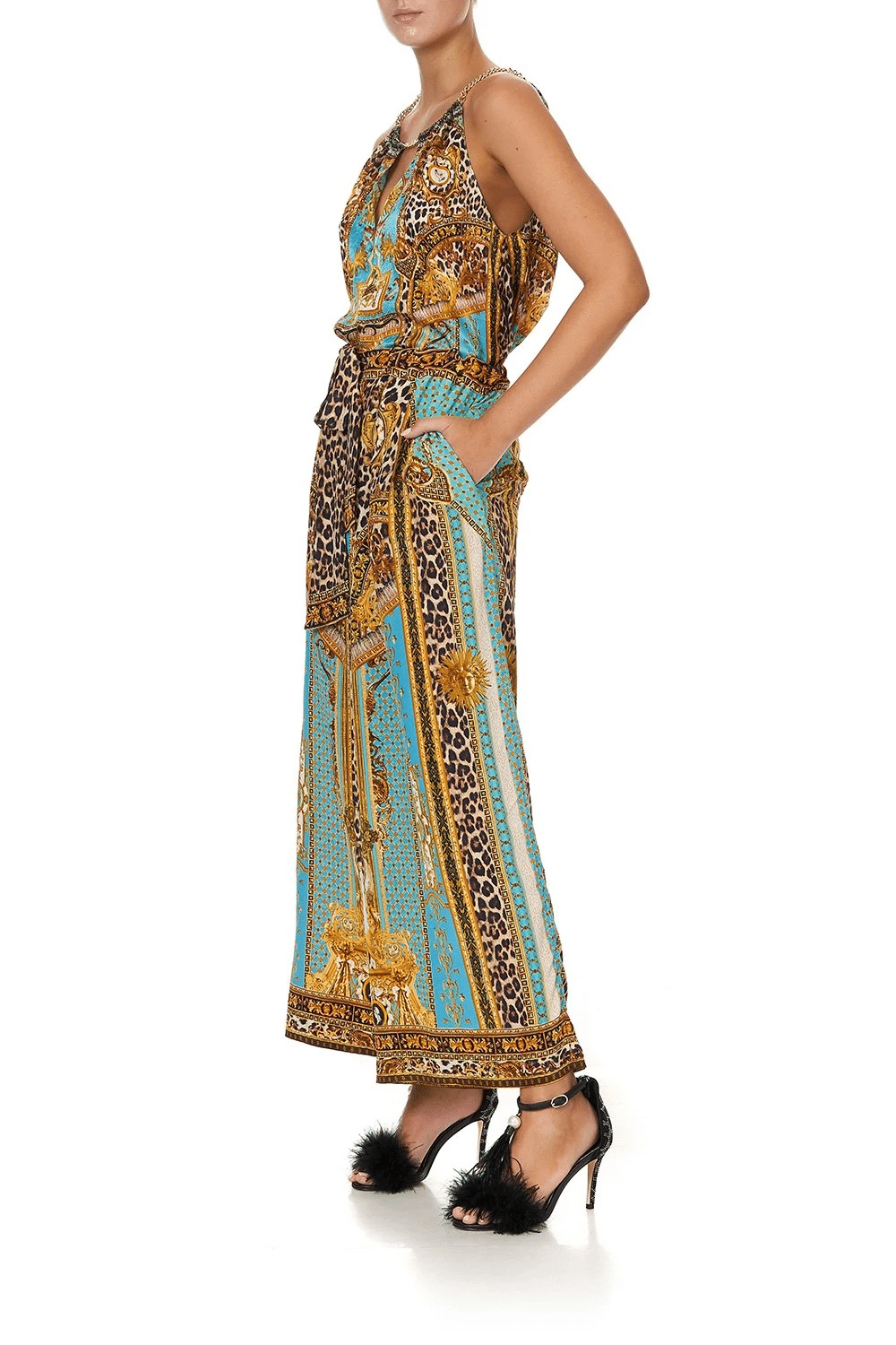 Designer Ladies Trousers with Elasticated Waist