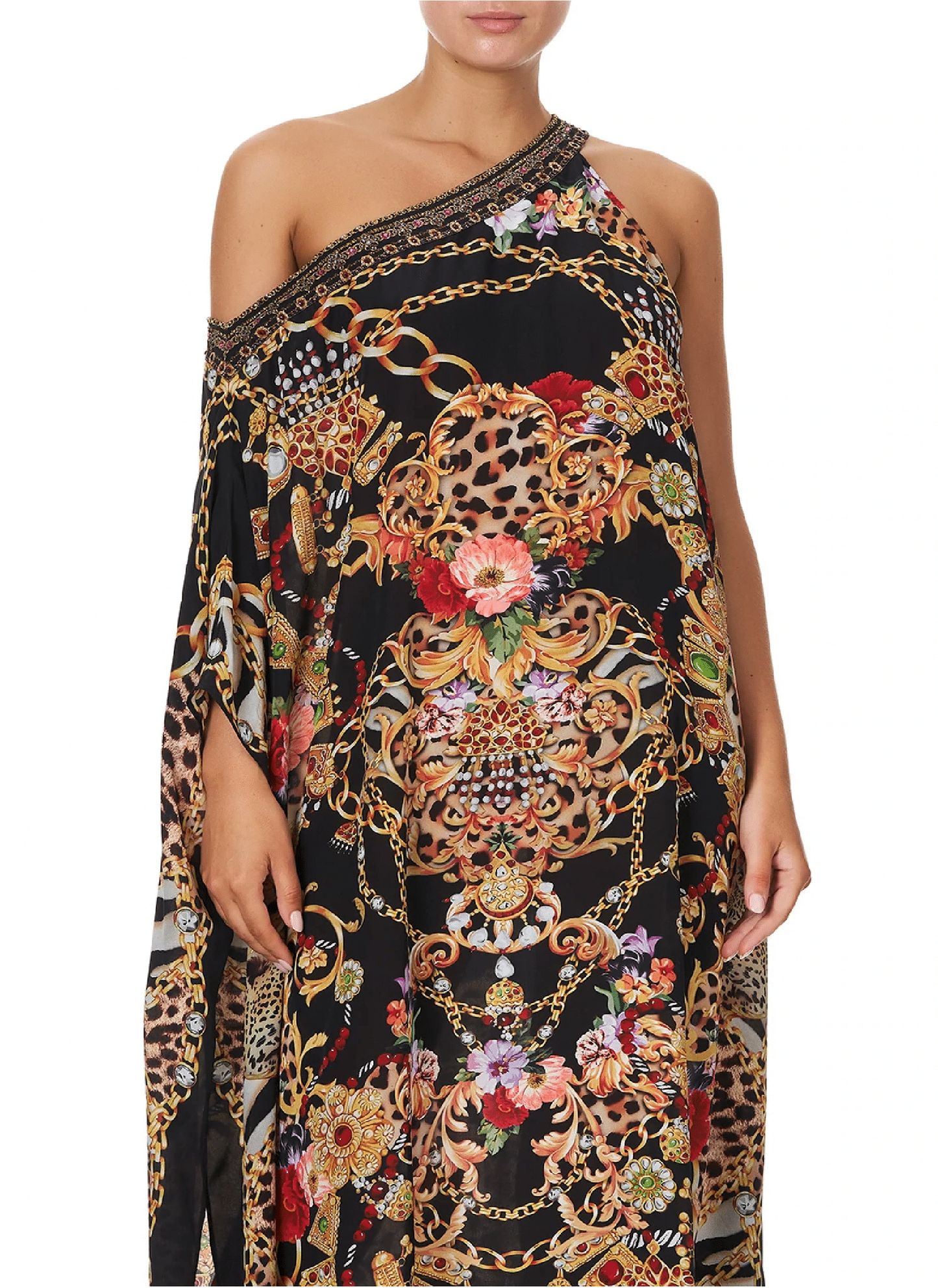 Camilla Maxi Kaftan with Leopard Print