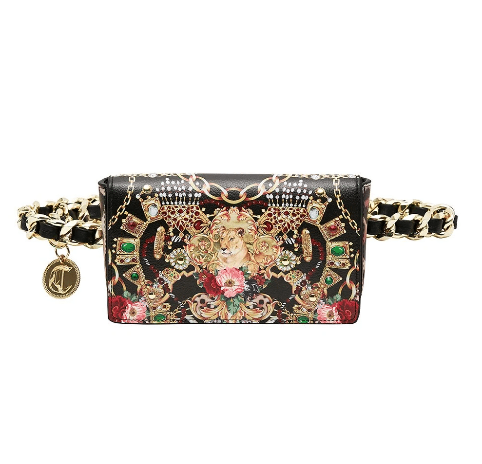 Ladies Waist Pack in Black/Gold