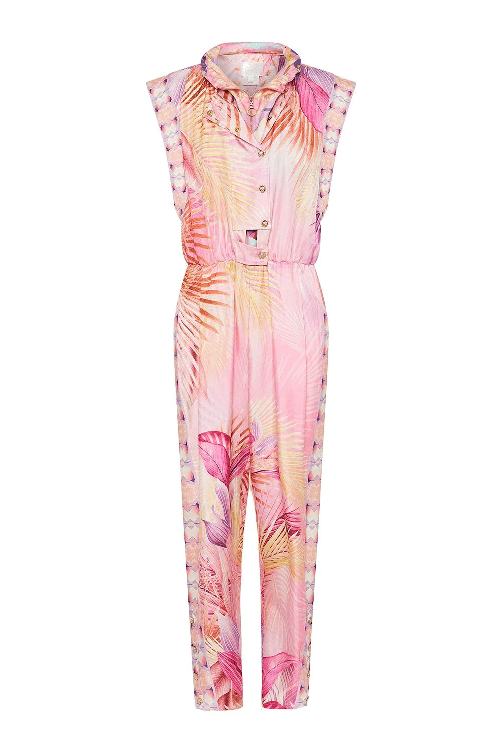 Camilla Pink Jumpsuit in Silk