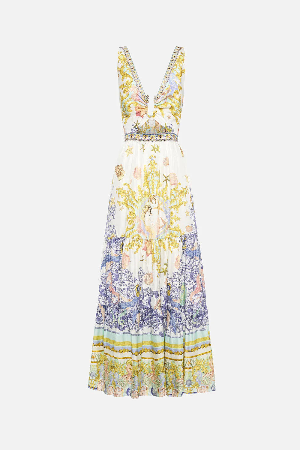 Silk V Neck Dress