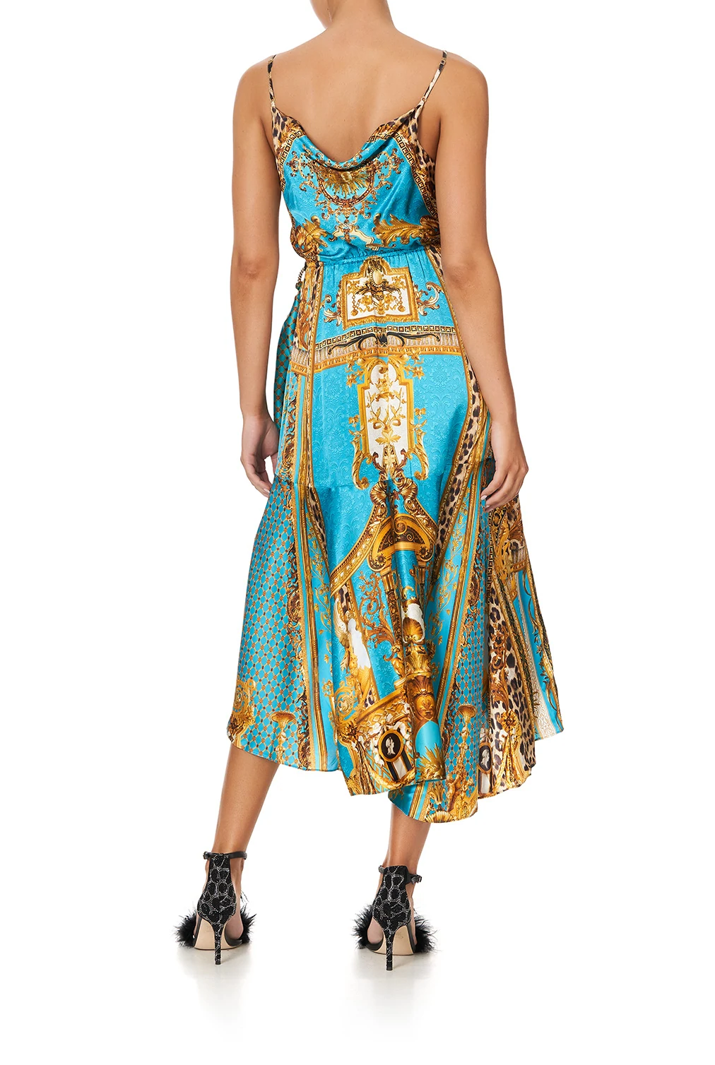 Blue Midi Wrap Dress | Camilla