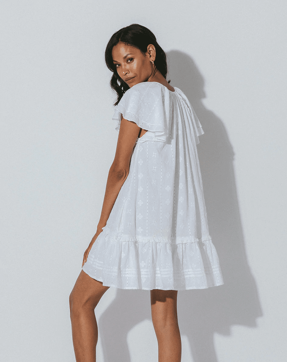 Load image into Gallery viewer, April Mini Dress White
