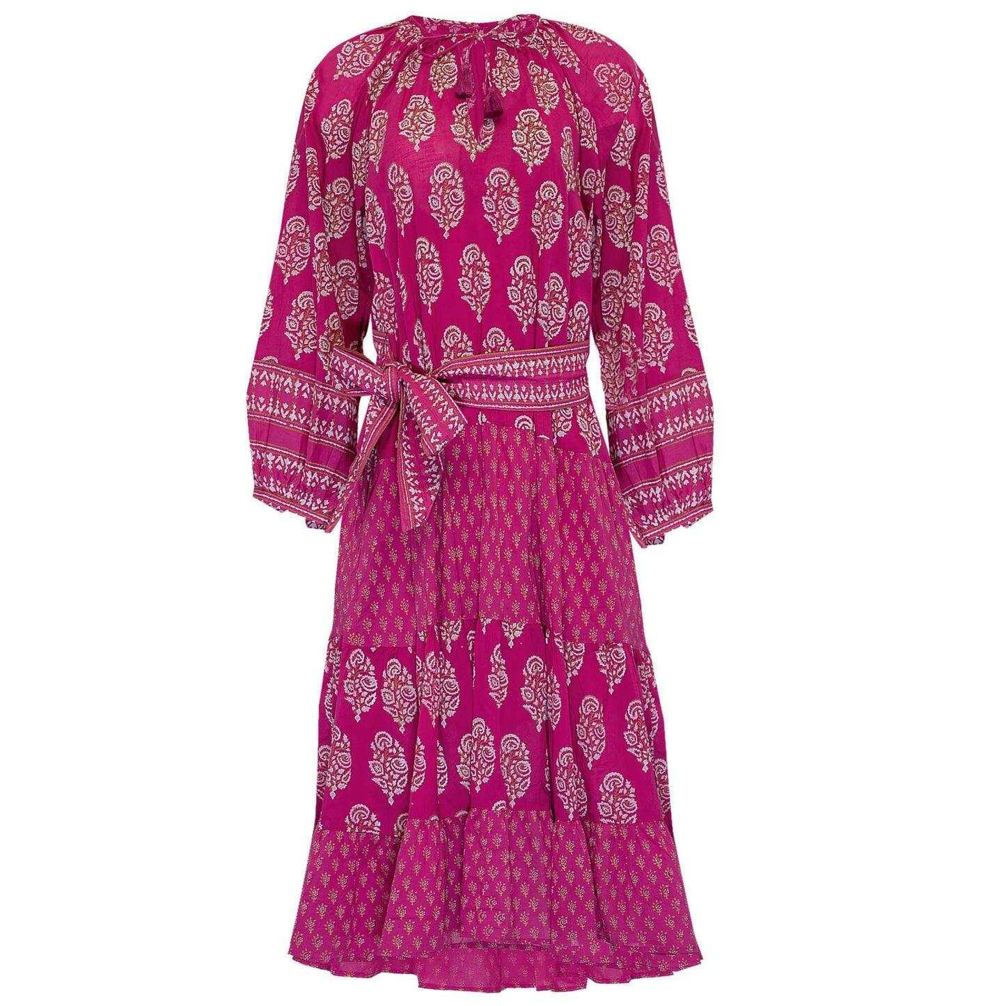 Fiji Midi Dress Mix Block Print - Dress