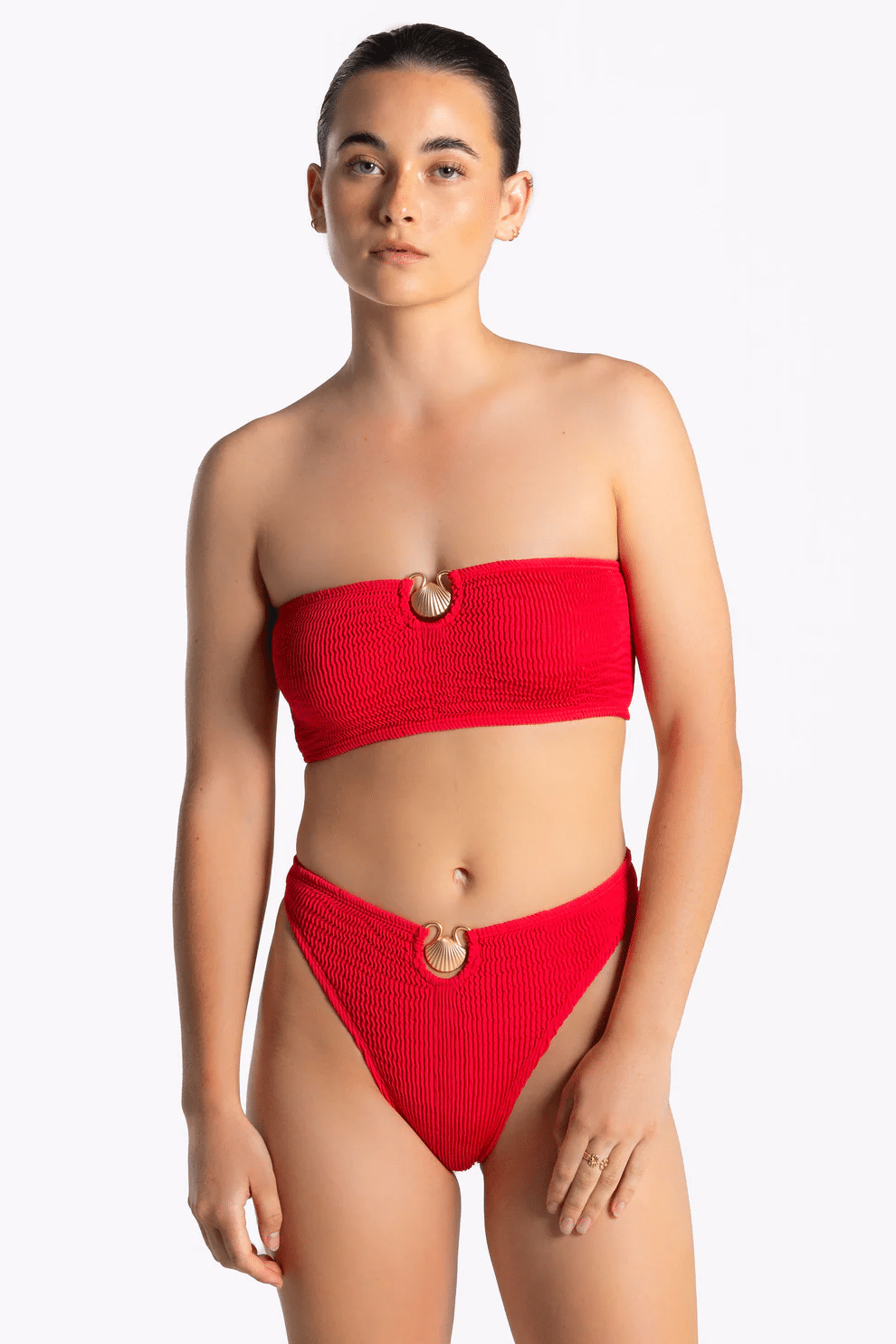 Noosa Kini Top & Byron Bottoms Cherry - ONE SIZE - Bikini