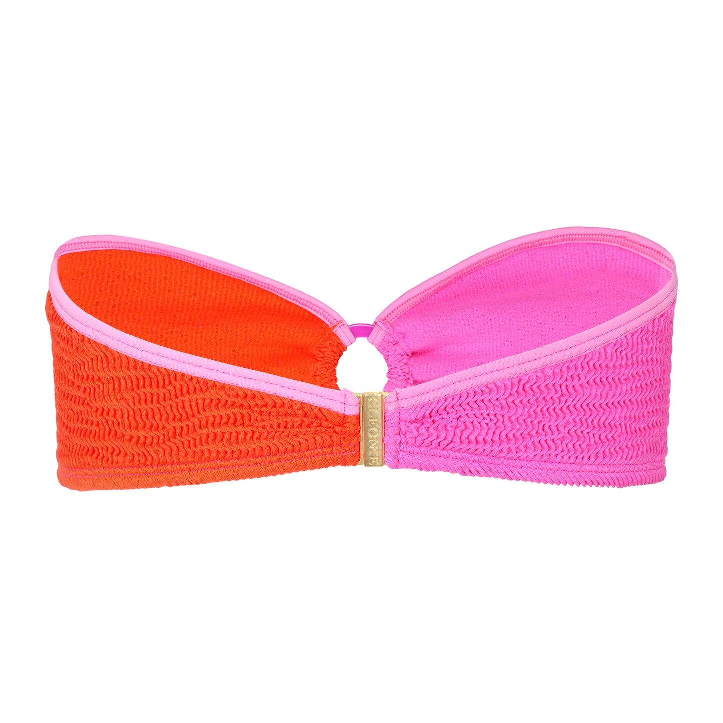 Cronulla Kini Top Tangerine/ Pink - Bikini Top