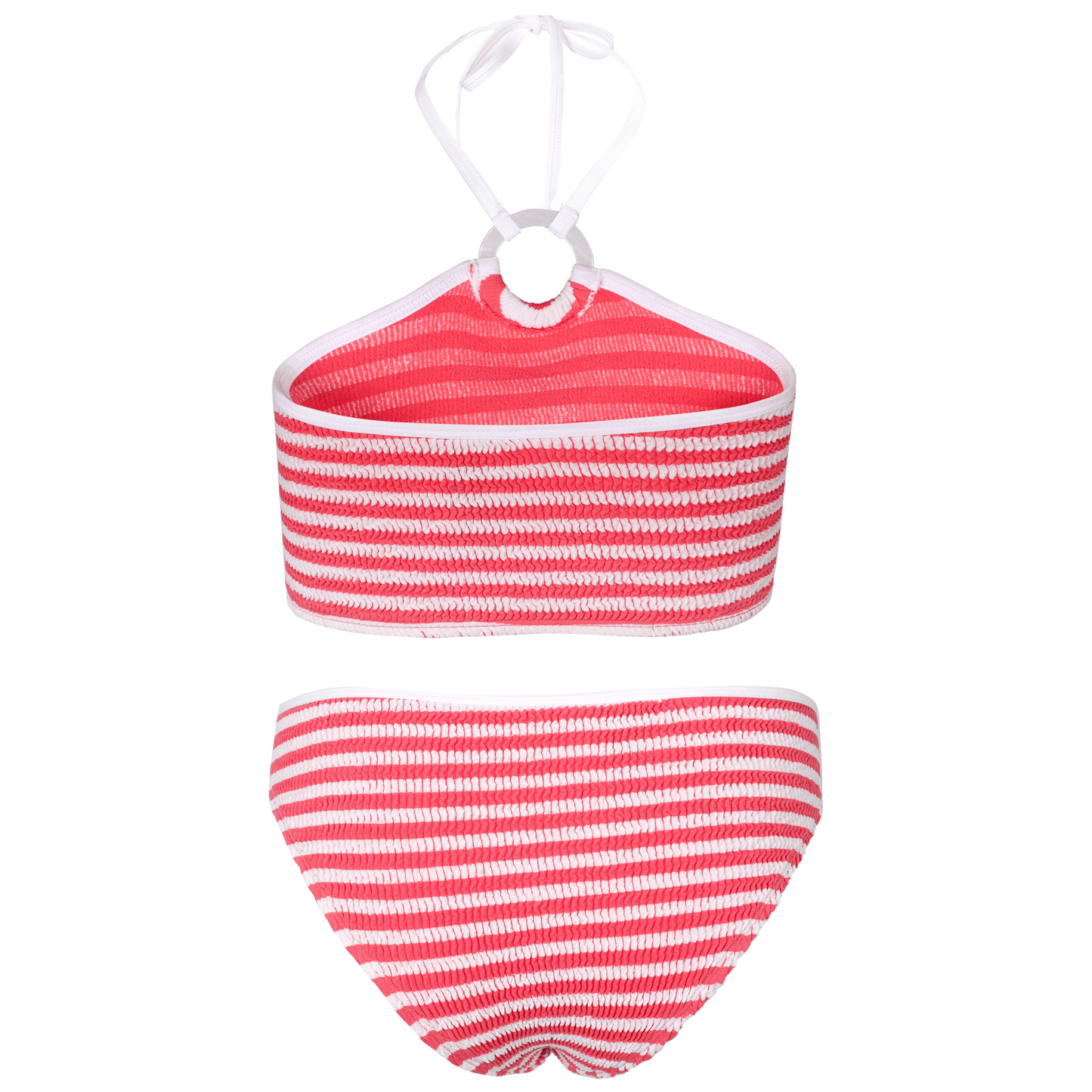 Kalbarri Top & Orpheus Bikini Bottom Coral Stripe - ONE SIZE - Bikini