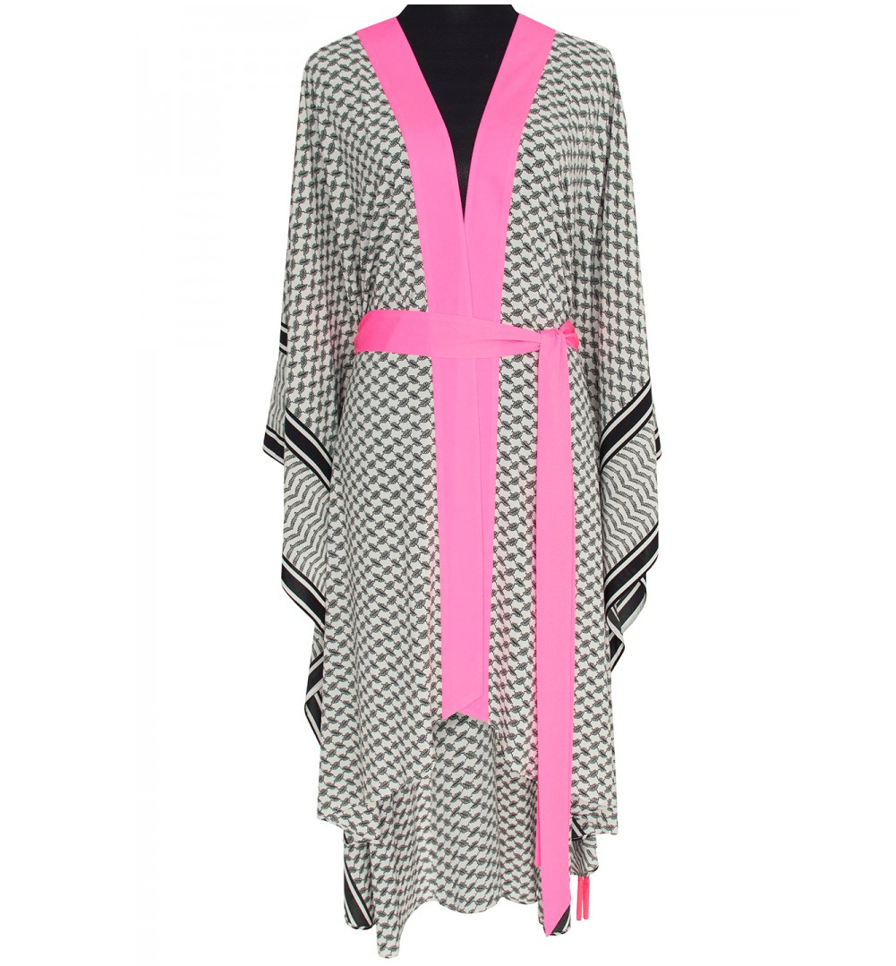 Desert Tribe Long Kimono Wings Neon Pink