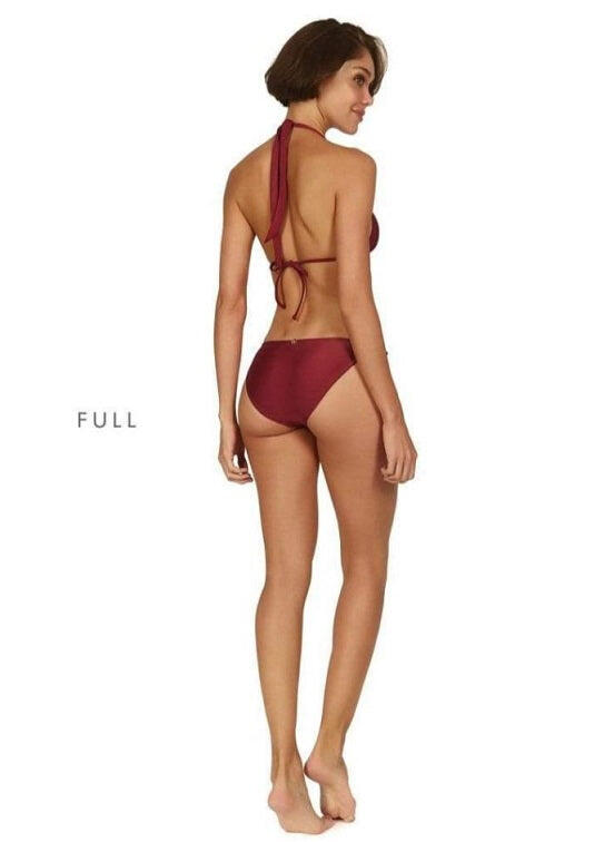 Solid Paula Bottom Full Red - Bikini Bottom