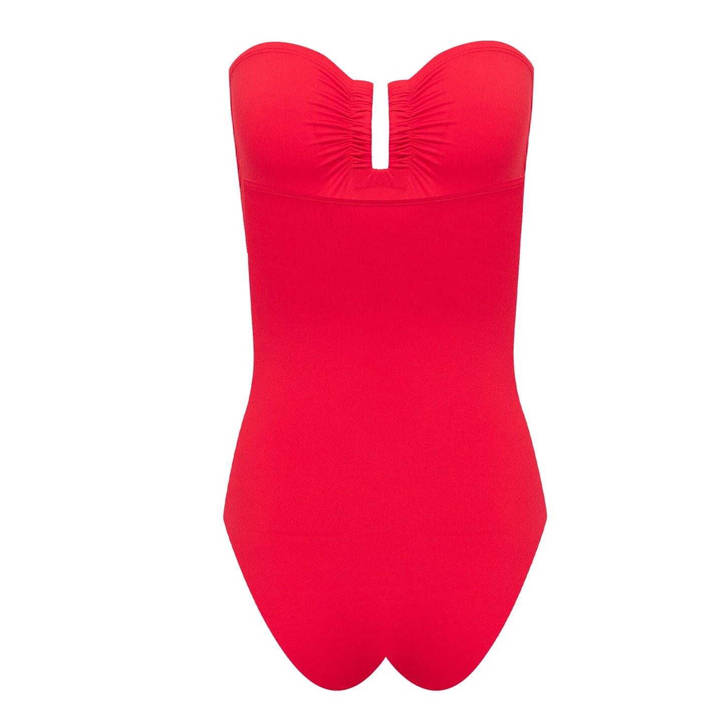 eres red one piece swimsuit