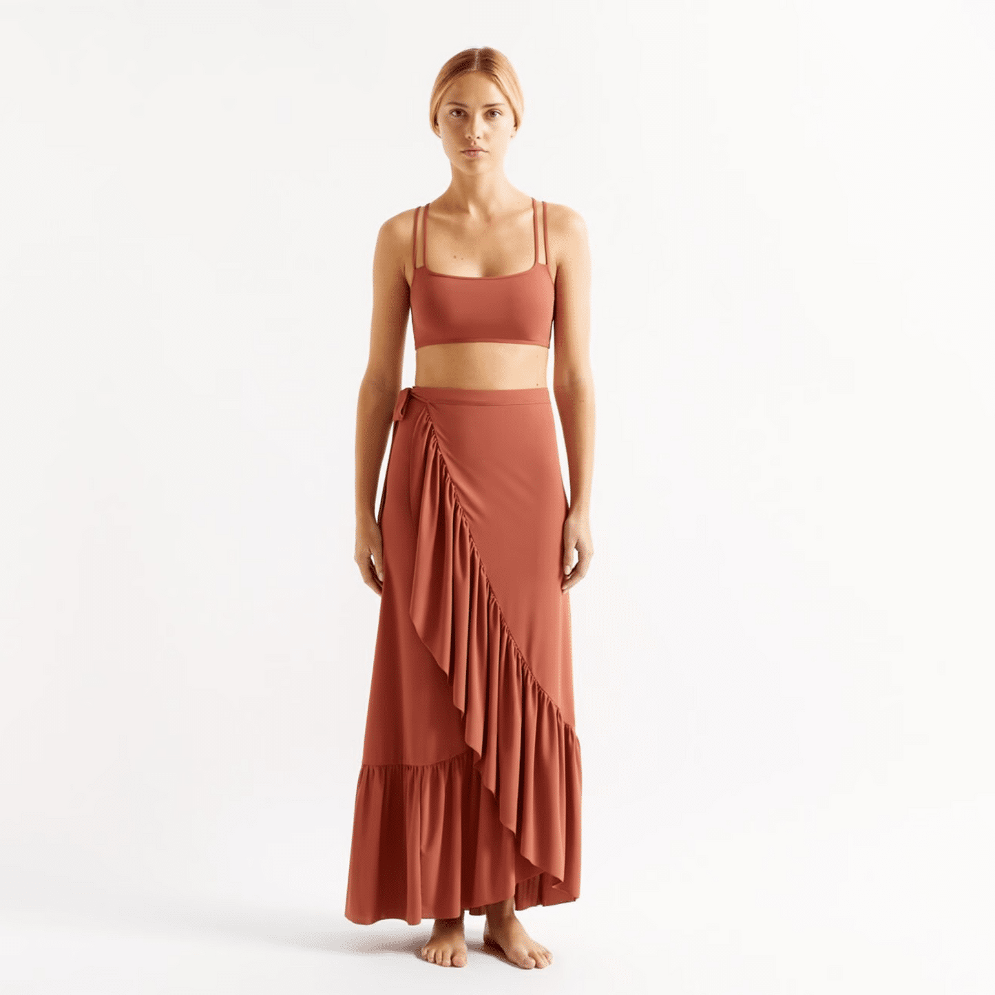 Womens Sarong Skirt in Brown