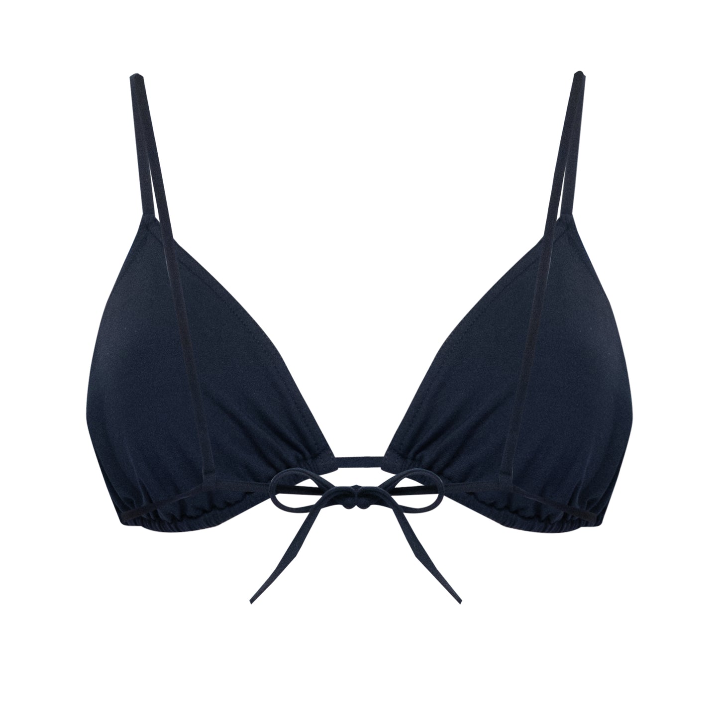 Load image into Gallery viewer, Black Designer Triangle Halter Bikini Top
