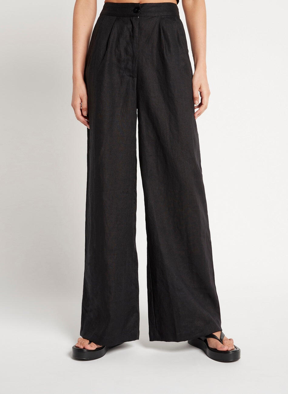 High waisted linen pants discount