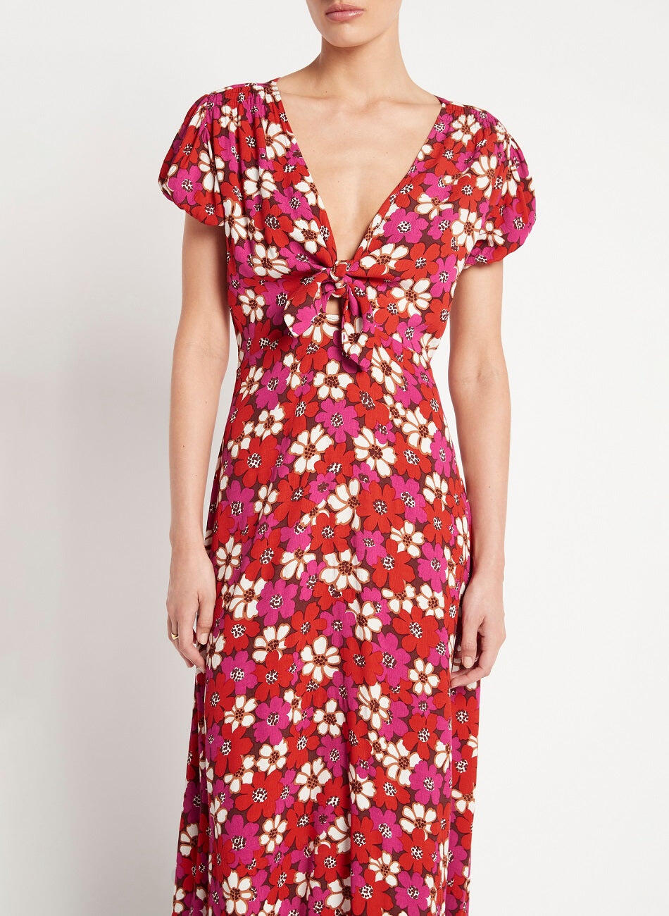Midi Dress with Floral Print