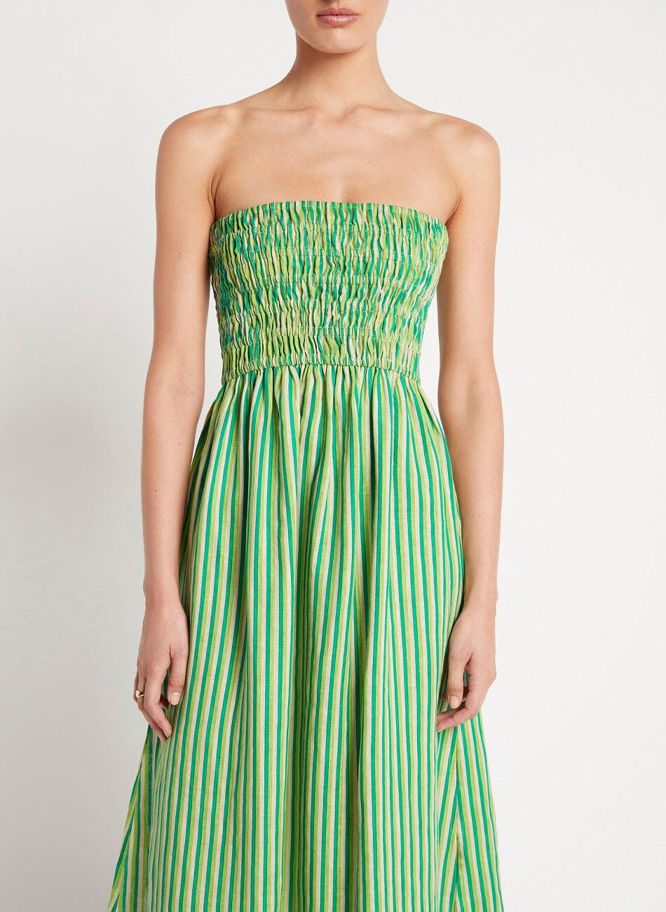 Strapless Summer Dress in Green