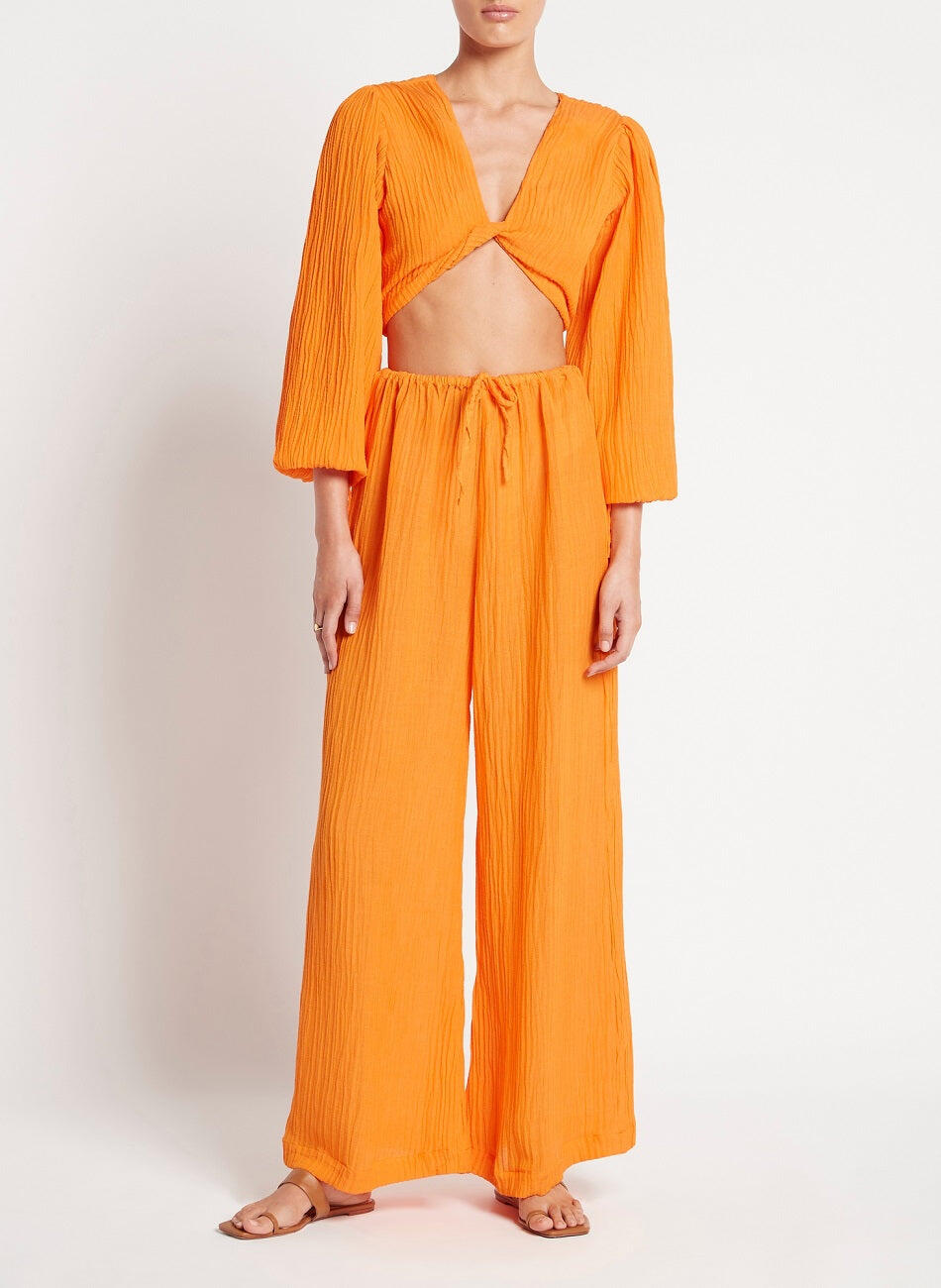 orange beach trousers