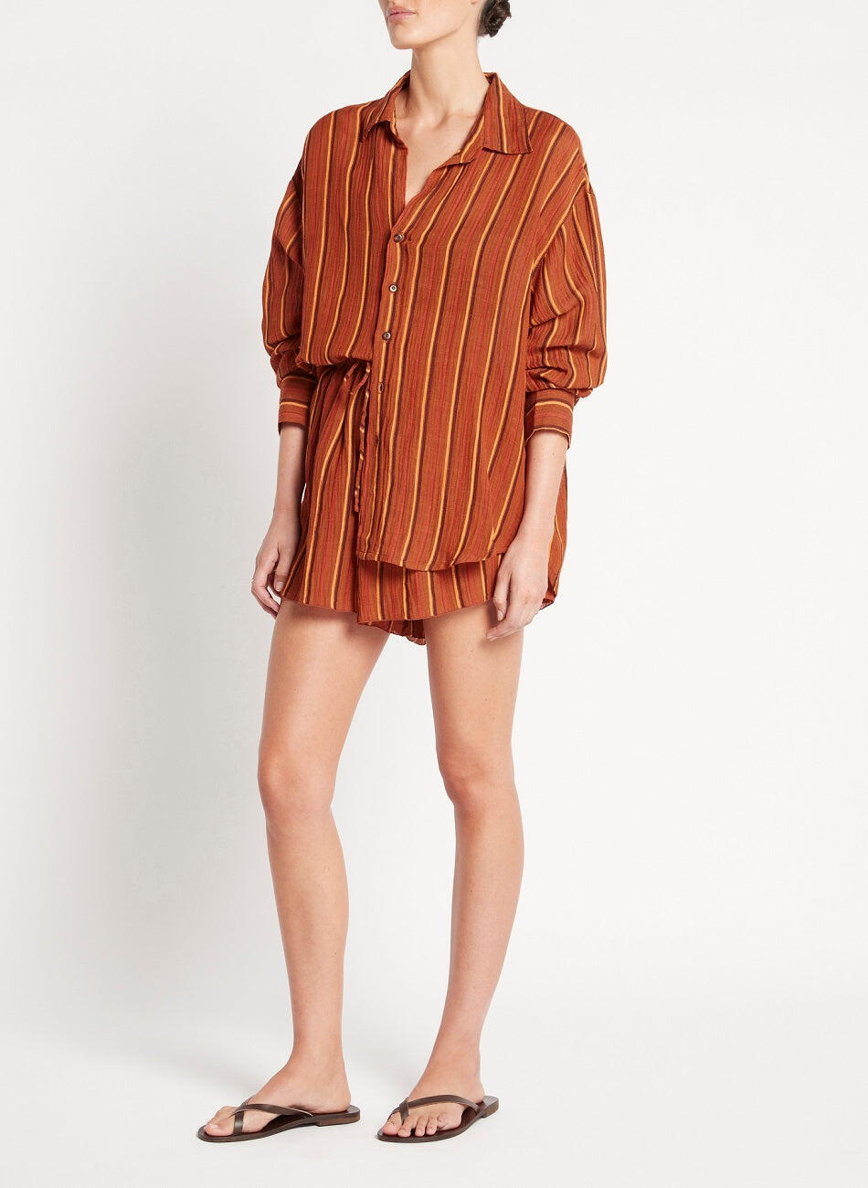 Collared Shirt with Button Up Front and Cuffs
