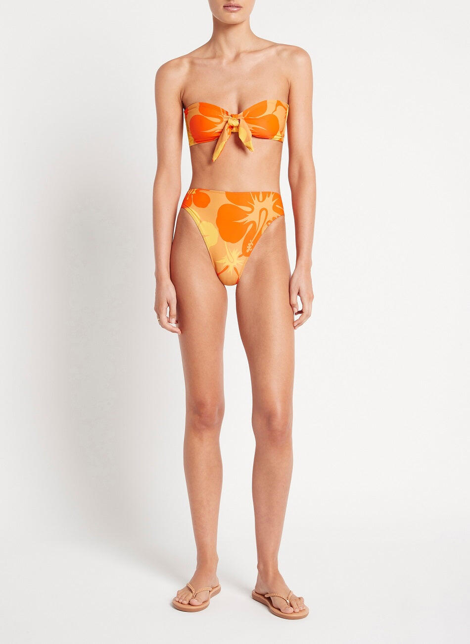 Floral Strapless Bikini Top