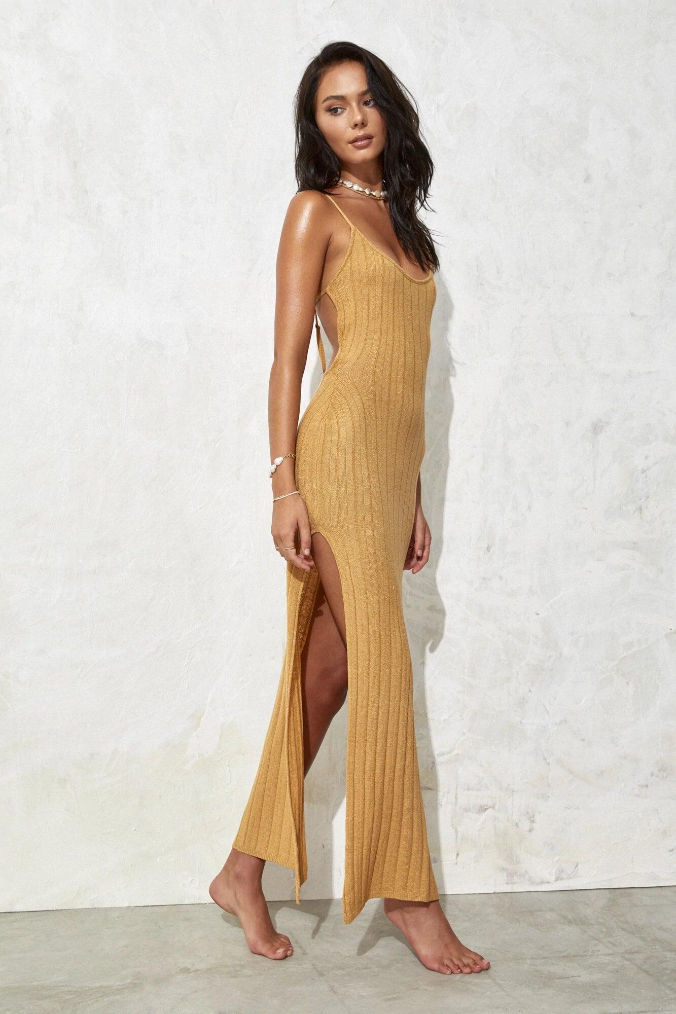 Load image into Gallery viewer, Selena Dress Camel
