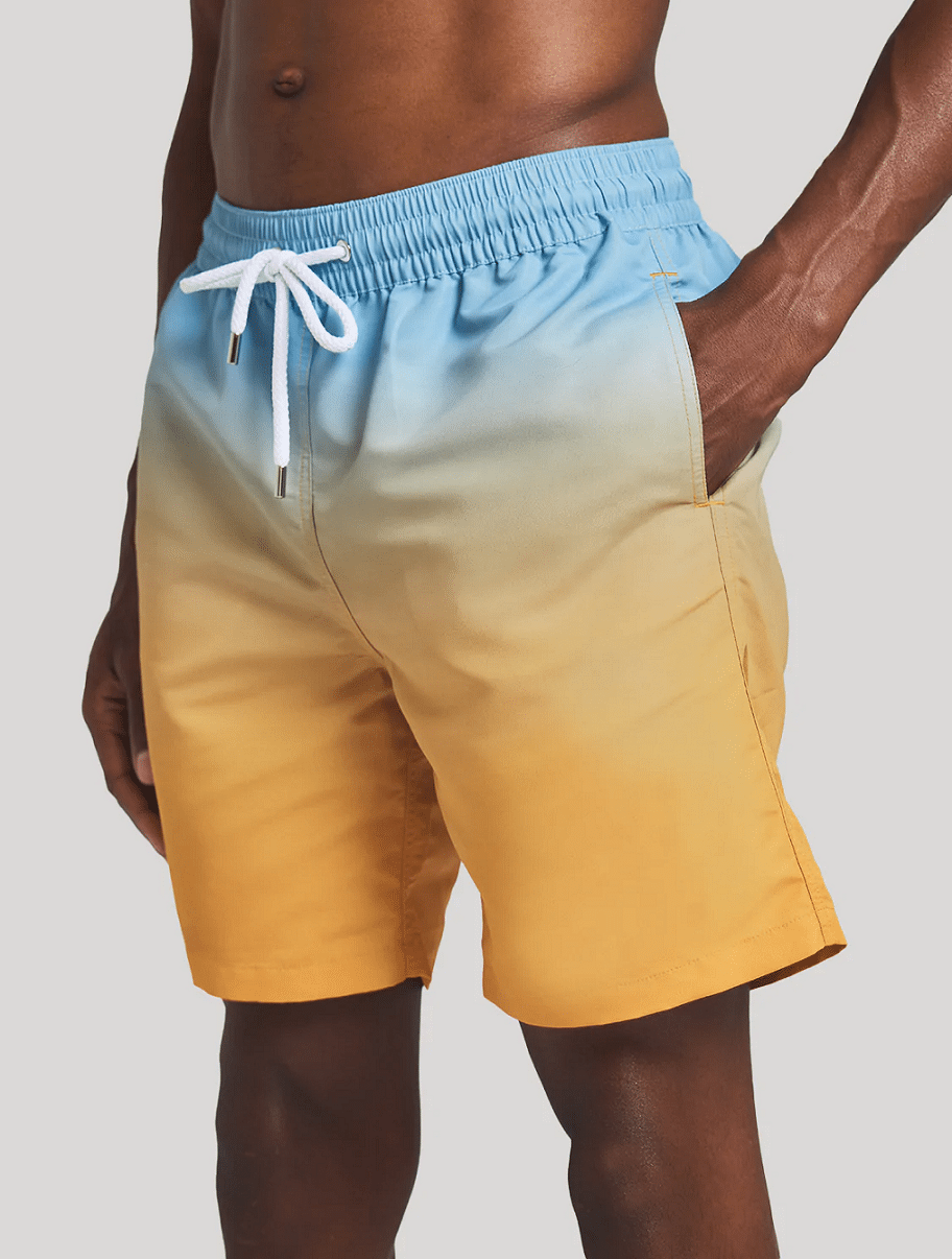 Mens Board Shorts in Blue/Yellow