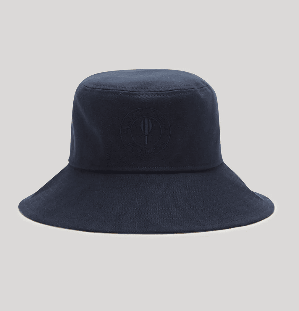 Navy Blue Bucket Hat with TPU roundal logo badge