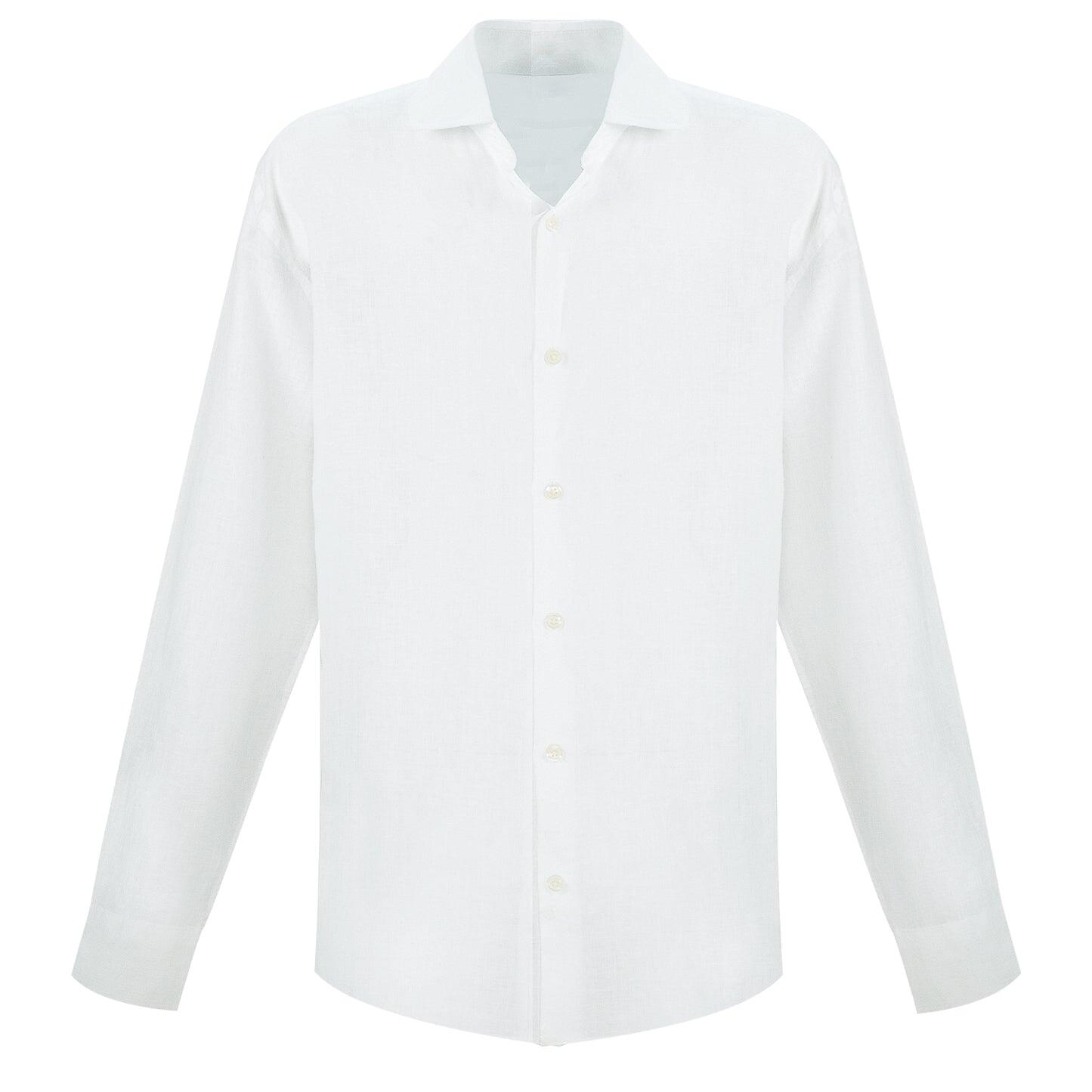 Load image into Gallery viewer, White Linen Long Sleeve Shirt
