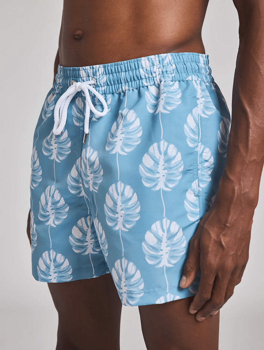 Mens Swimming Shorts in Light Blue