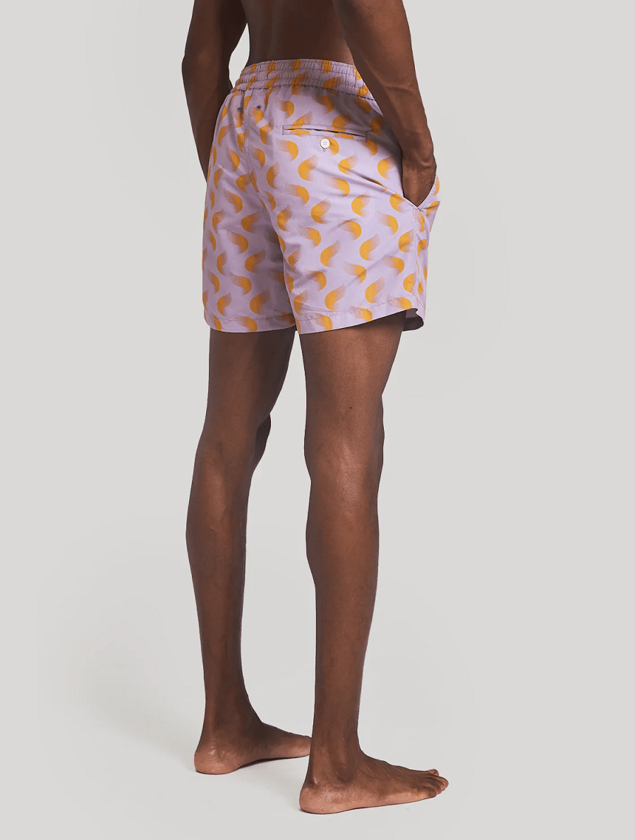 Quick Dry Swimming Shorts with Button Up Back Pocket
