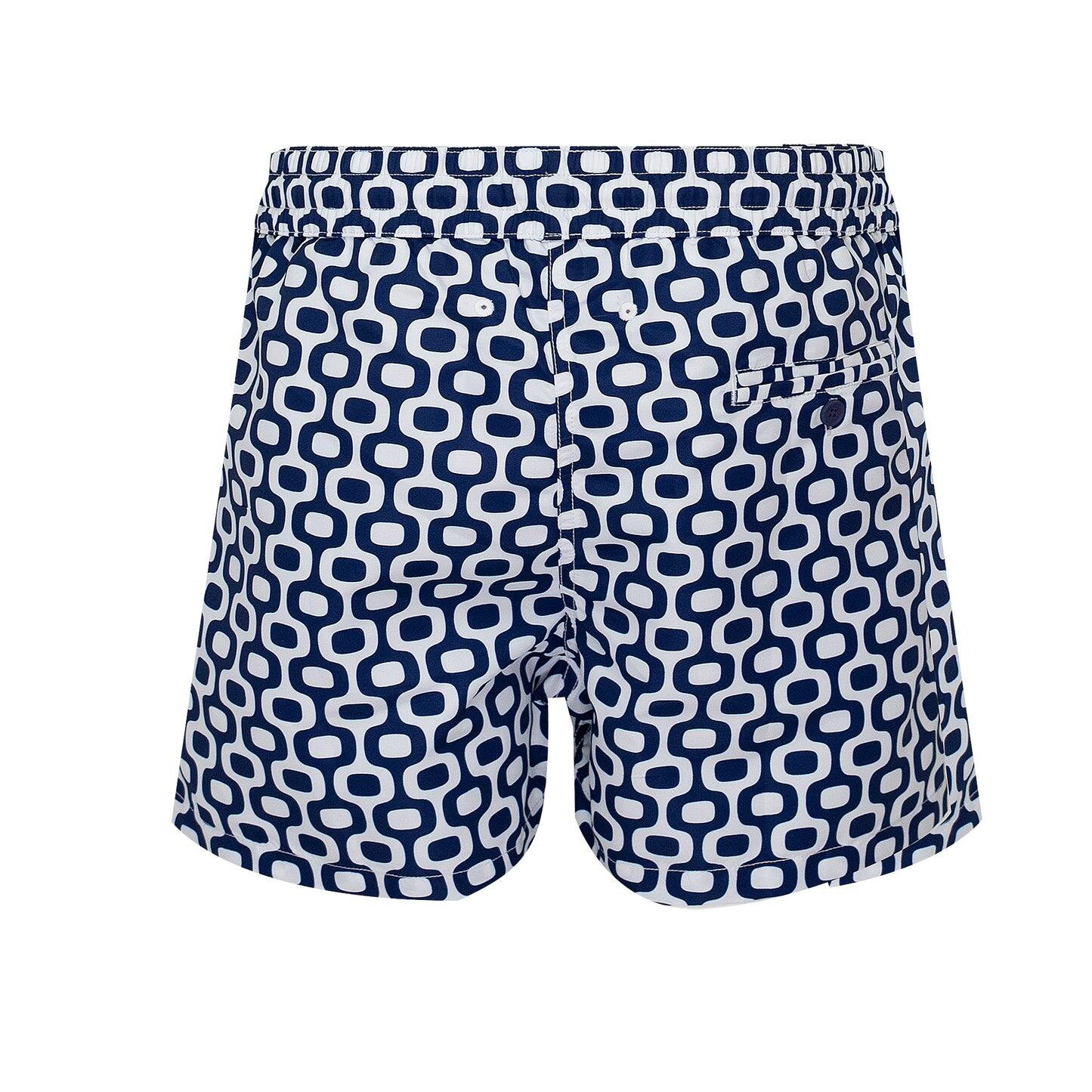 Sport Swim Shorts Ipanema Print Navy Blue - Swim Shorts